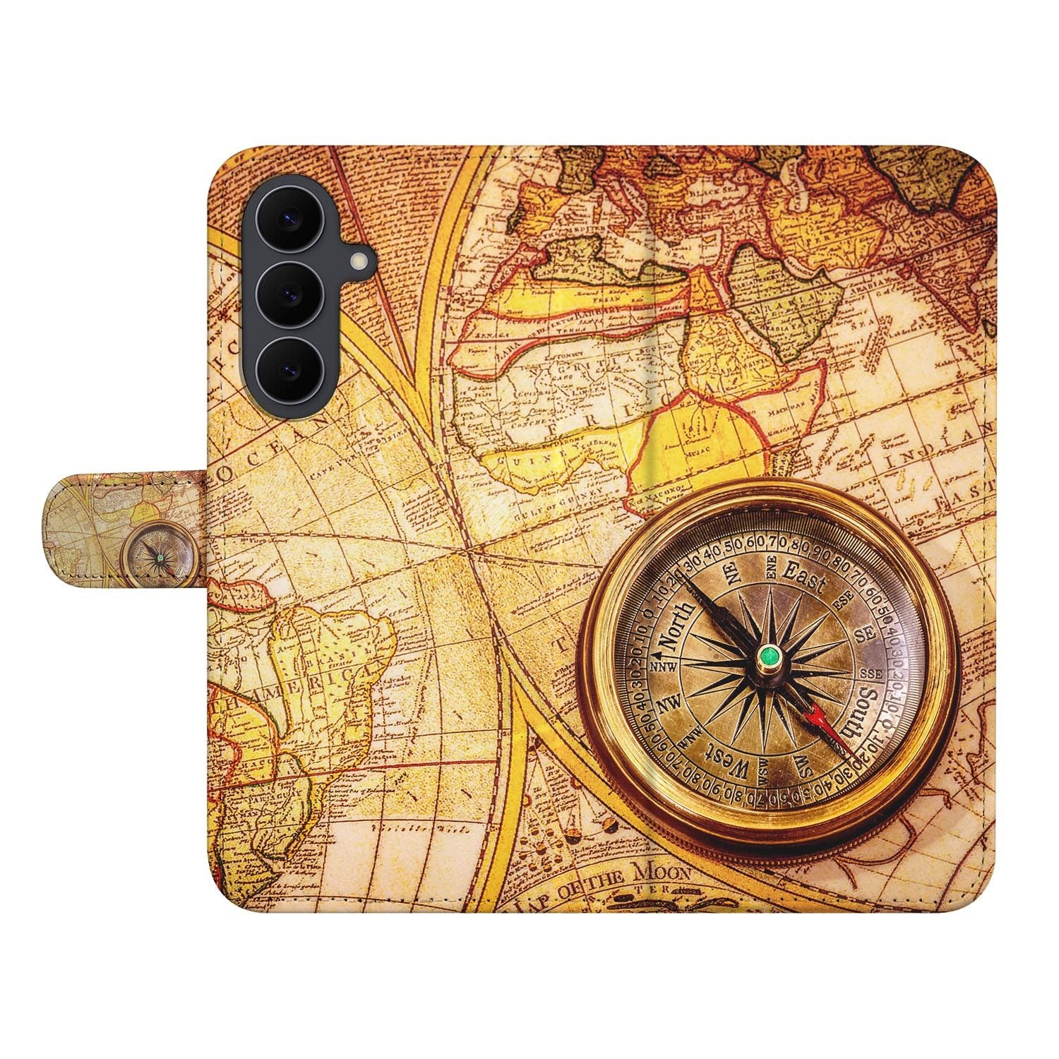 Wallet hoesje Kompas voor de Samsung Galaxy S26 FE uit de collectie Reizen