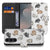Samsung Galaxy S26 FE bookcase hoesje met Konijntjes-design in wit, bruin en grijs