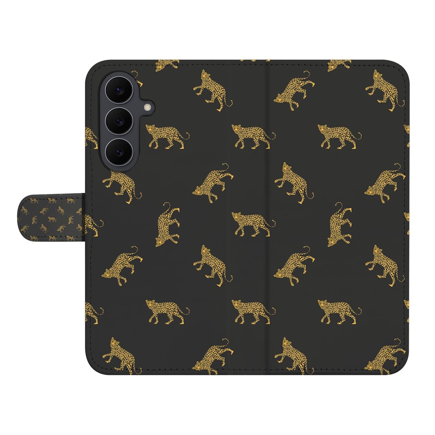 Kunstleren klaphoesje met Leopards print voor de Samsung Galaxy S26 FE