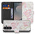 Samsung Galaxy S26 FE bookcase hoesje met Lovely Flowers bloemenprint in wit en rose