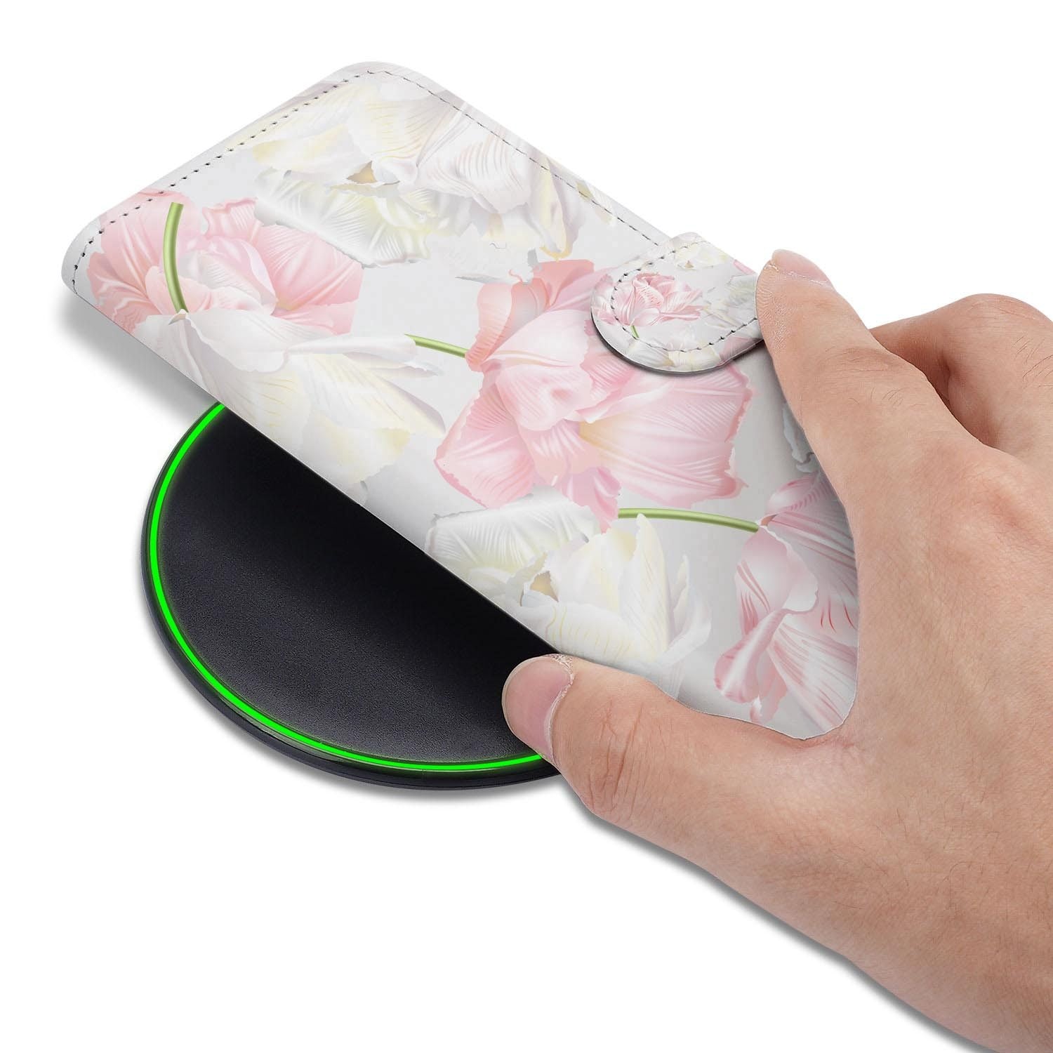 Samsung Galaxy S26 FE hoesje met pasjeshouder in het Lovely Flowers design