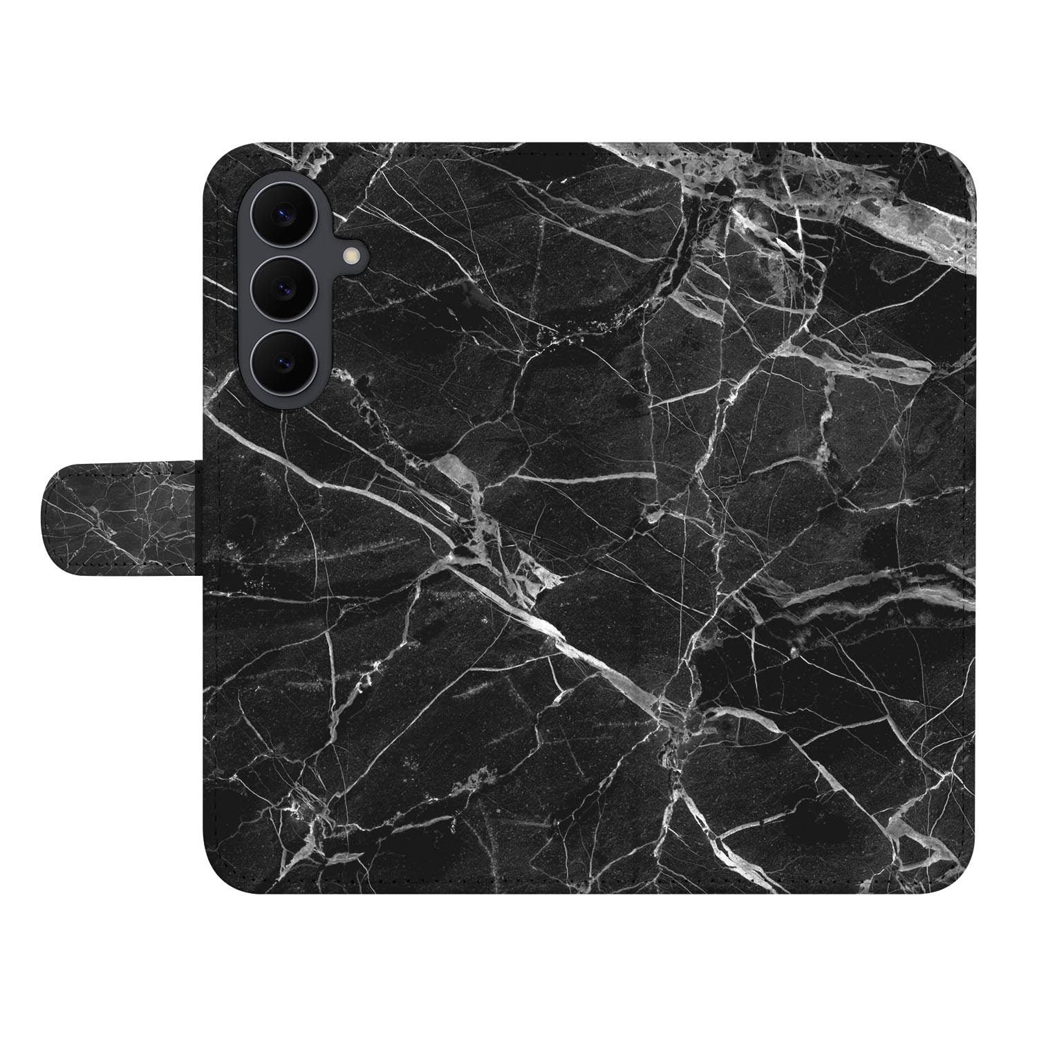 Marmer Zwart wallet hoesje voor de Samsung Galaxy S26 FE