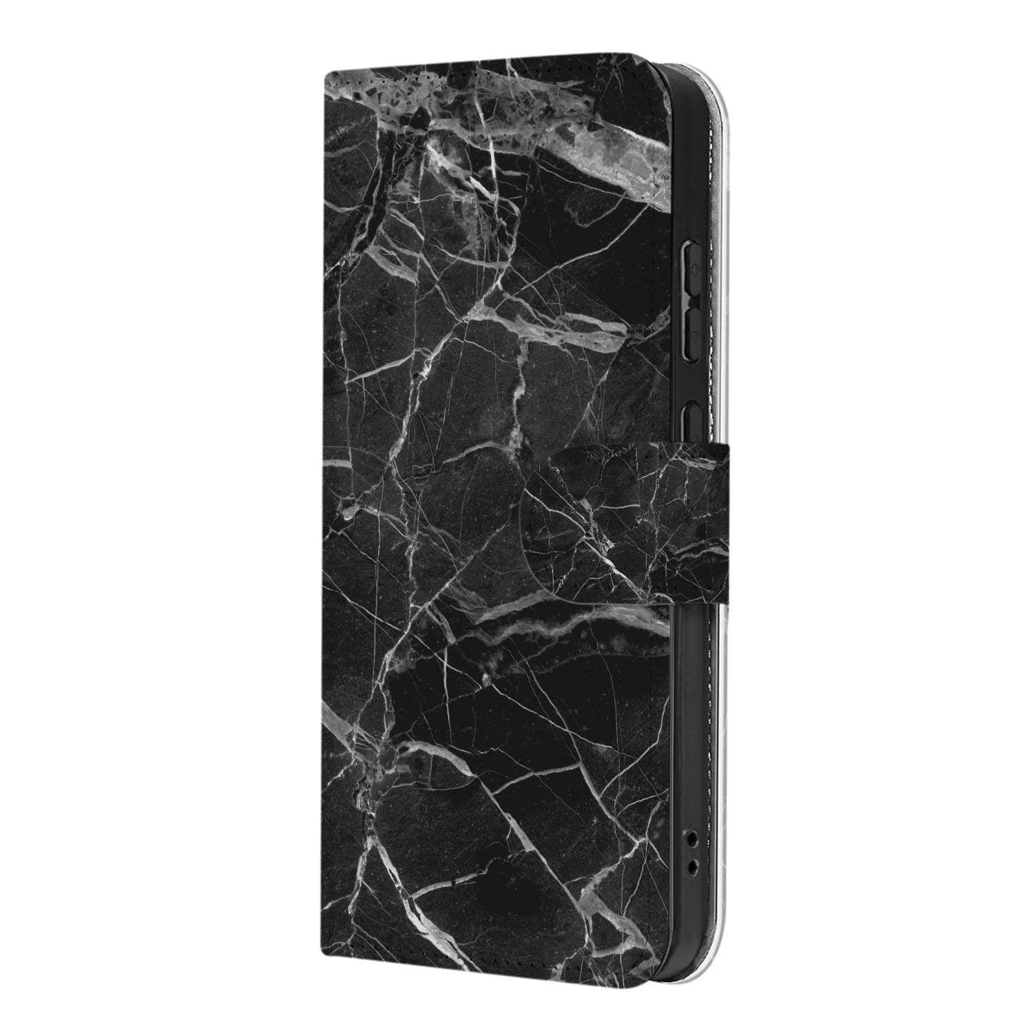 Book case met Marmer Zwart print voor de Samsung Galaxy S26 FE