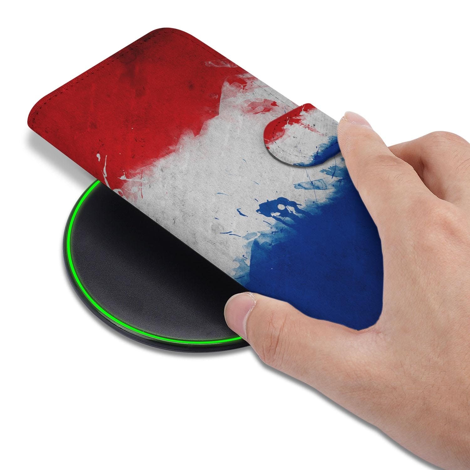 Samsung Galaxy S26 FE hoesje met pasjeshouder in de kleuren van de Nederlandse vlag