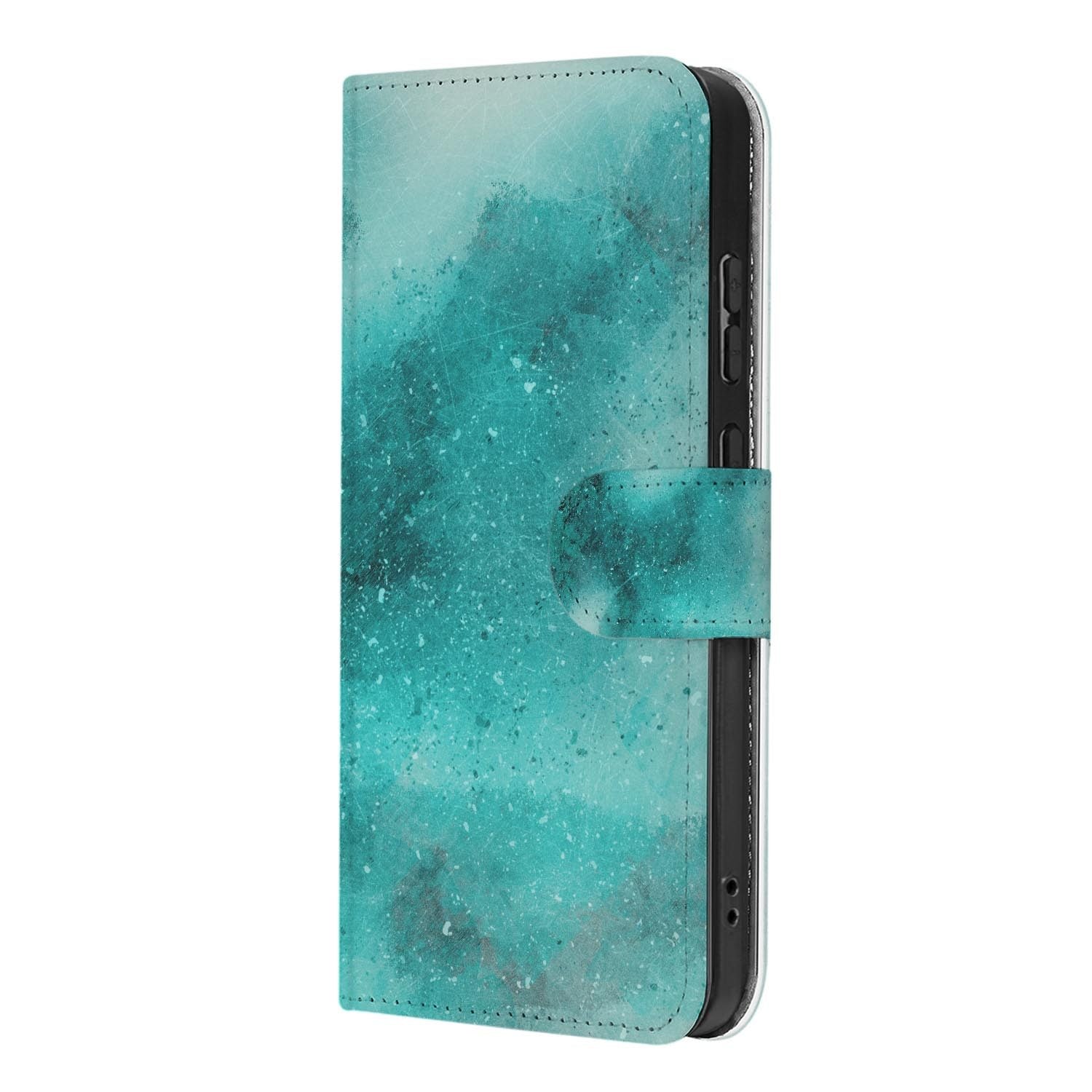 Kunstleren klaphoesje Samsung Galaxy S26 FE, design Painting Blue in blauwtinten