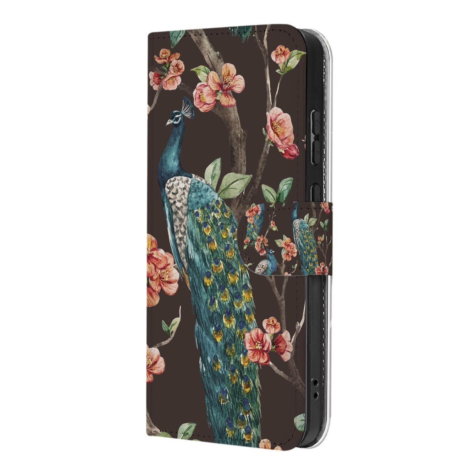 Kunstleren klaphoesje met Pauw met Bloemen print voor Samsung Galaxy S26 FE