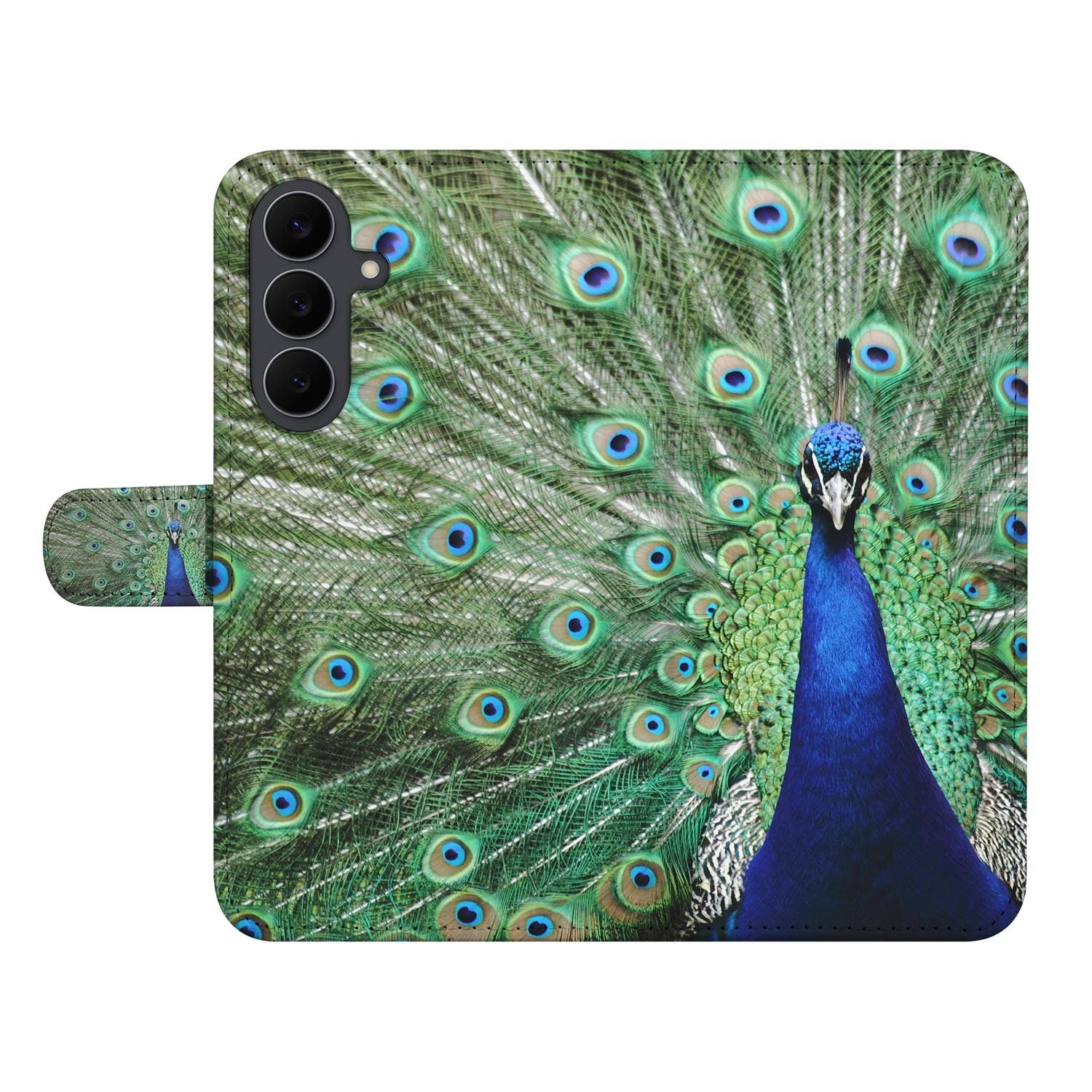 Book case voor de Samsung Galaxy S26 FE met kleurrijke Pauw print