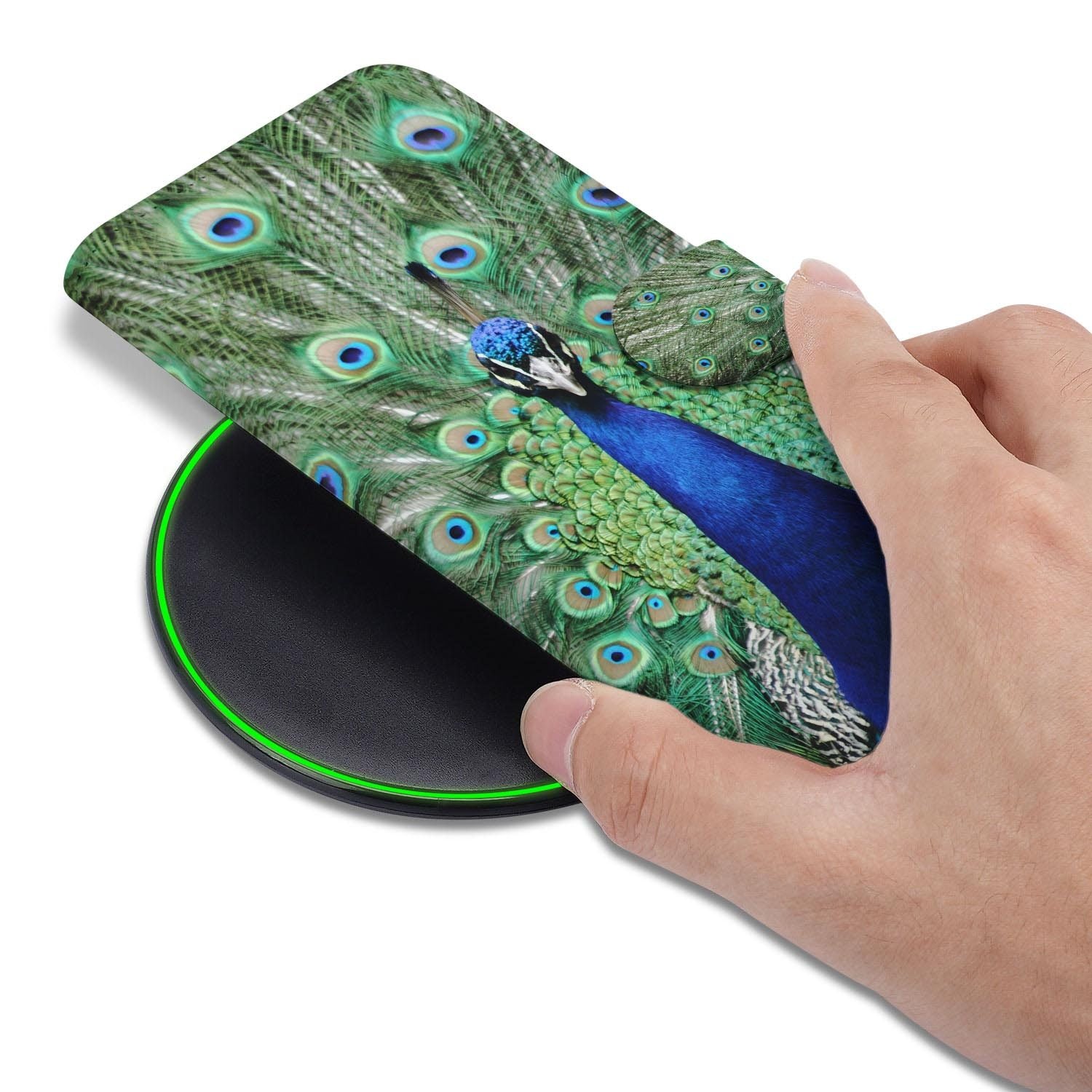 Samsung Galaxy S26 FE hoesje met pasjeshouder en Pauw opdruk