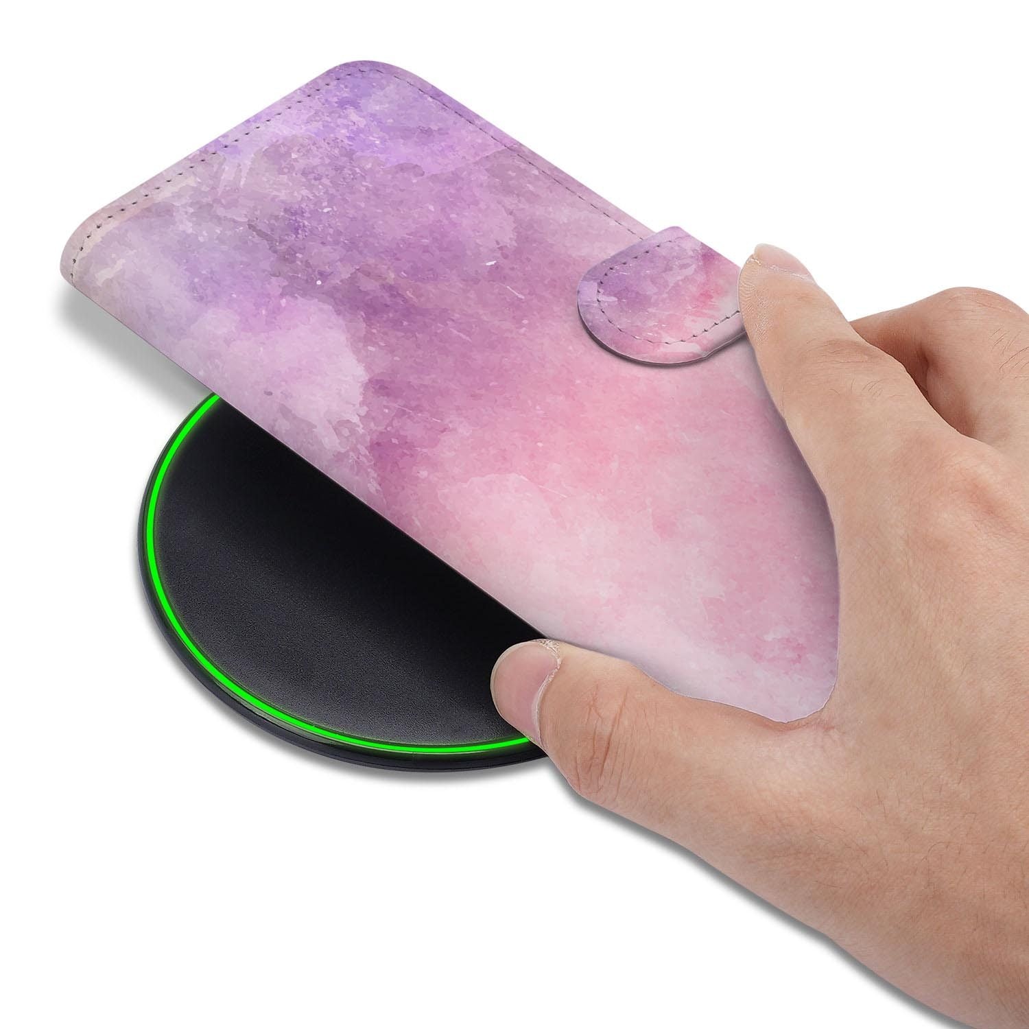 Pink Purple Paint wallet hoesje voor de Samsung Galaxy S26 FE van PU-leer