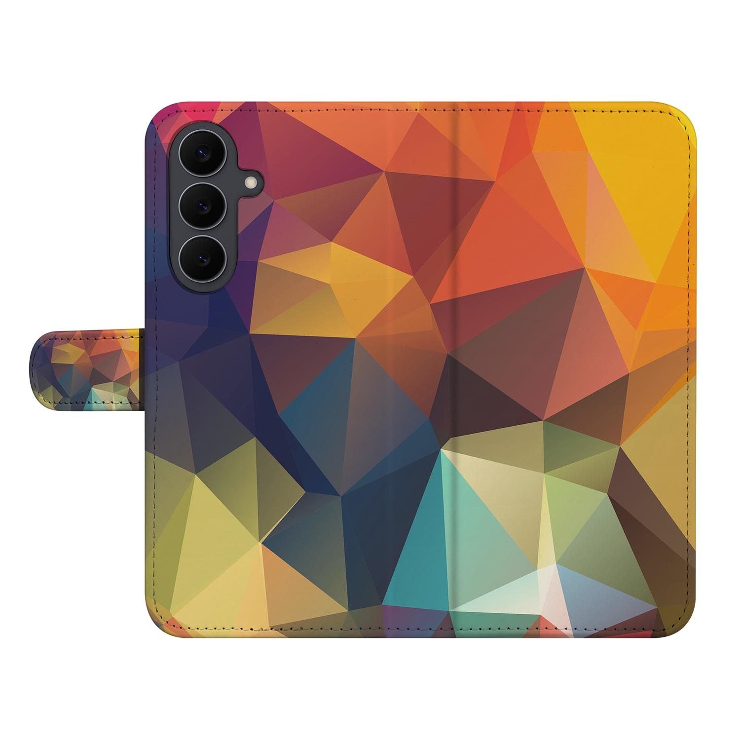 Polygon Color book case voor de Samsung Galaxy S26 FE met geometrisch vlakkenpatroon