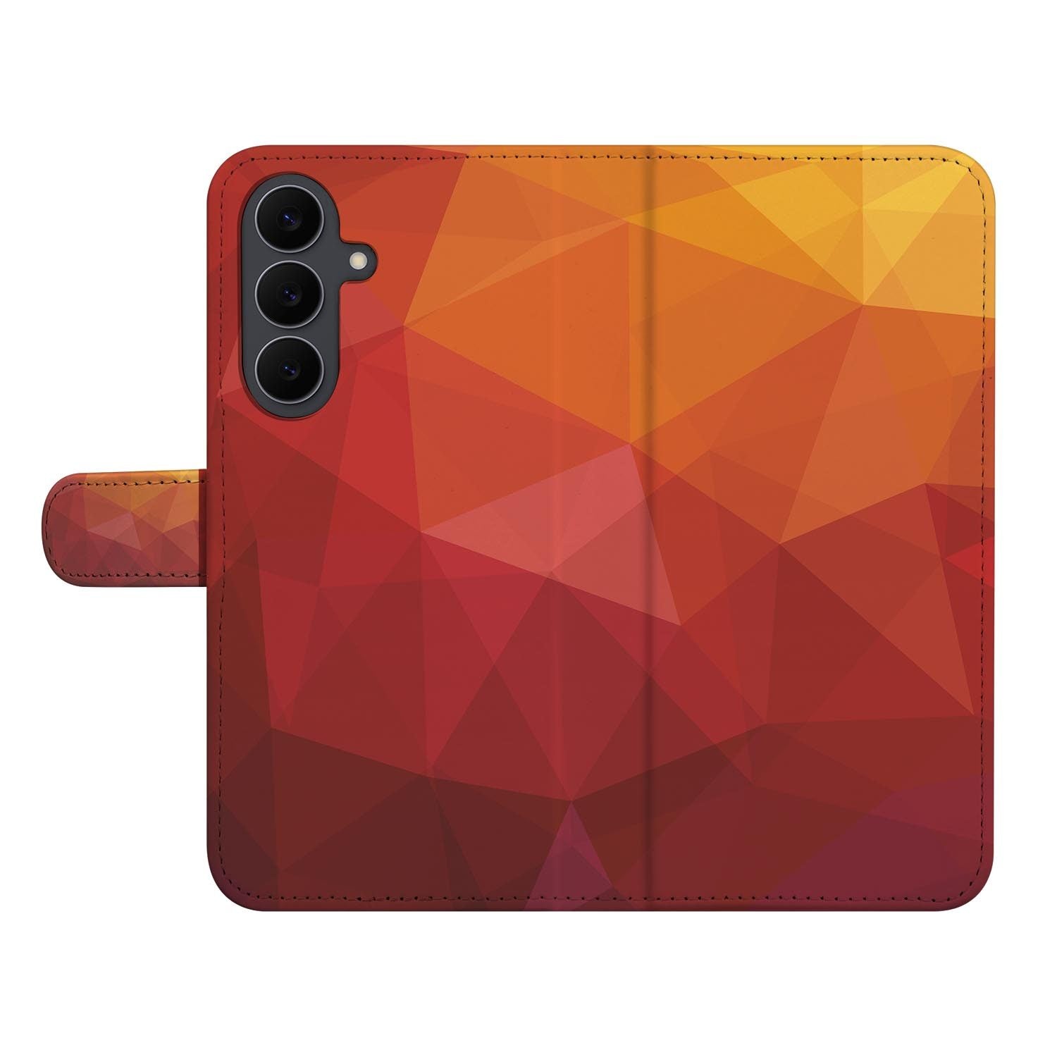Book case voor de Samsung Galaxy S26 FE met abstract Polygon Red patroon
