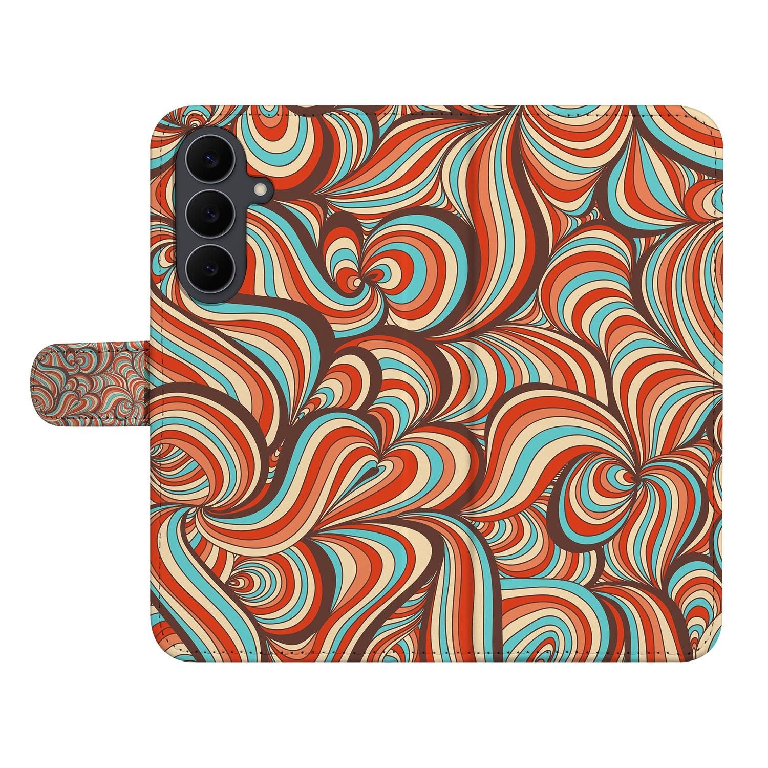 Book case voor de Samsung Galaxy S26 FE met Retro print in vrolijke kleuren