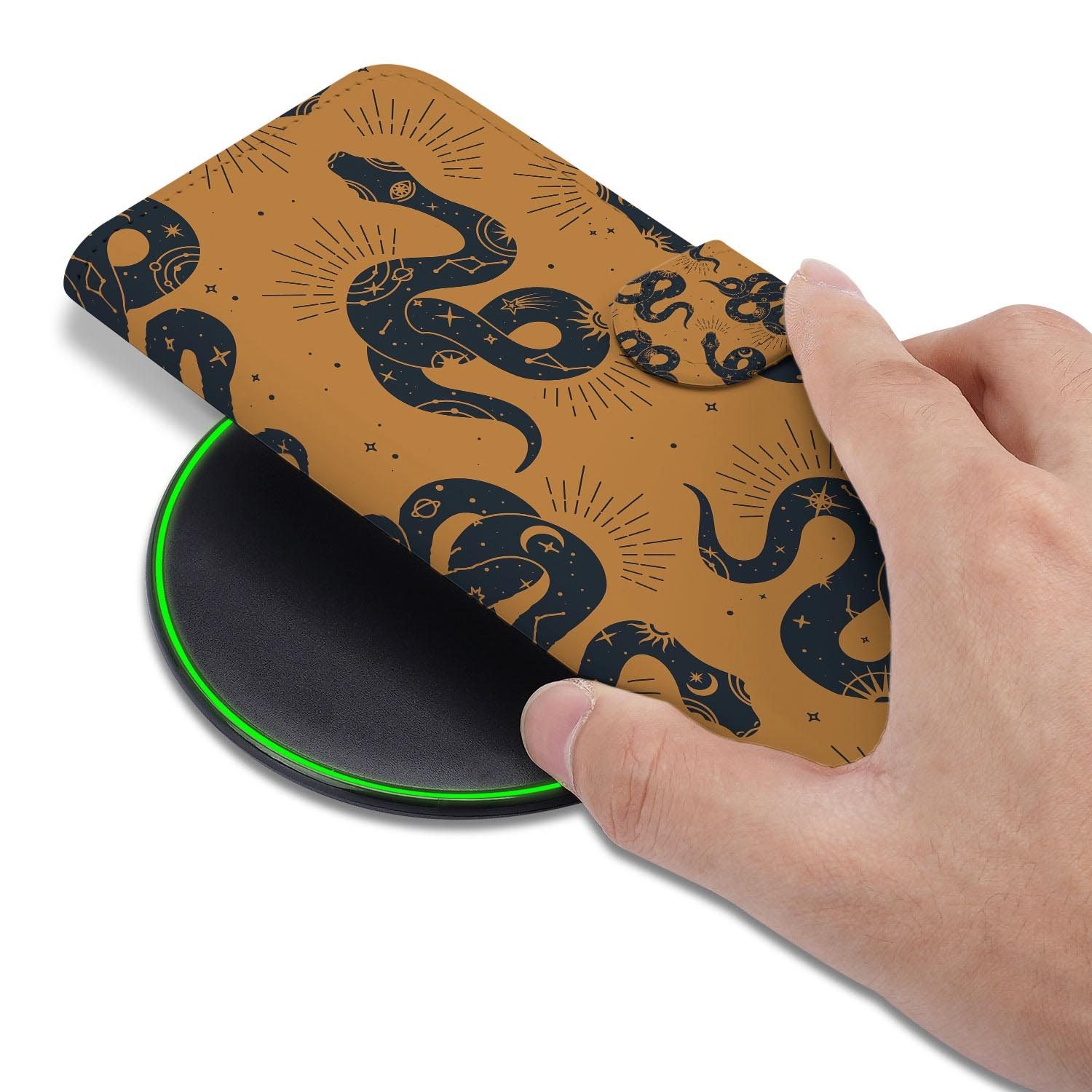 Hoesje met pasjeshouder Snakes voor Samsung Galaxy S26 FE met magnetische sluiting