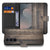 Samsung Galaxy S26 FE bookcase hoesje met Steigerhout print in geel en bruin