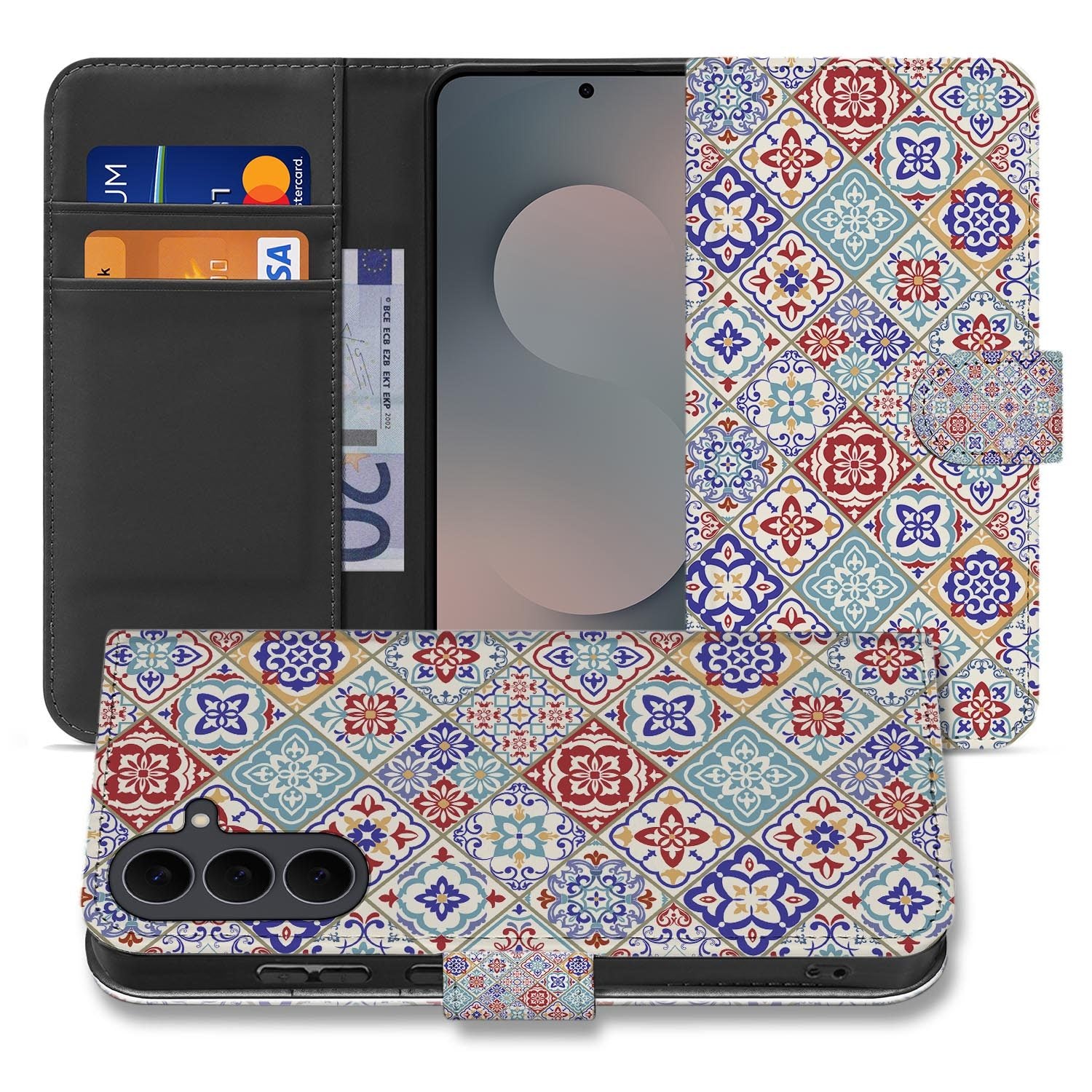 Samsung Galaxy S26 FE bookcase hoesje met Tiles Color design