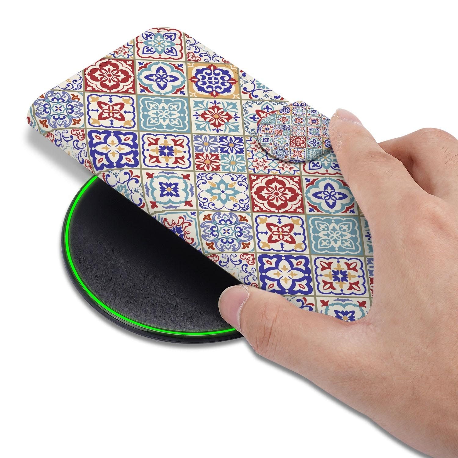 Samsung Galaxy S26 FE hoesje met pasjeshouder in Tiles Color ontwerp