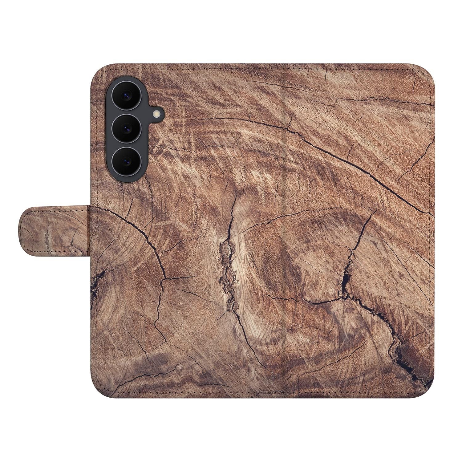 Samsung Galaxy S26 FE book case met bruin Tree Trunk boomstam design