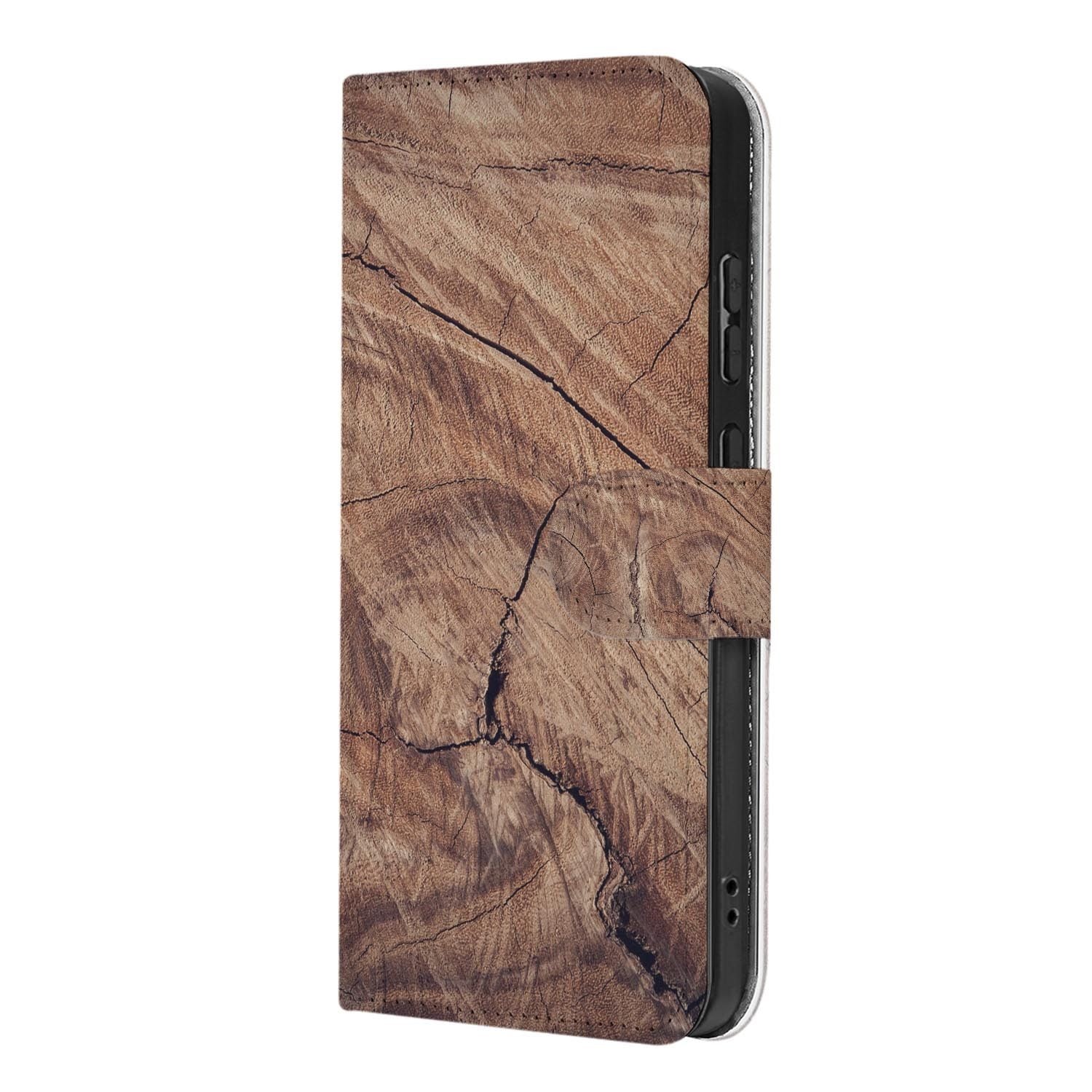 Kunstleren klaphoesje Samsung Galaxy S26 FE in Tree Trunk houtlook