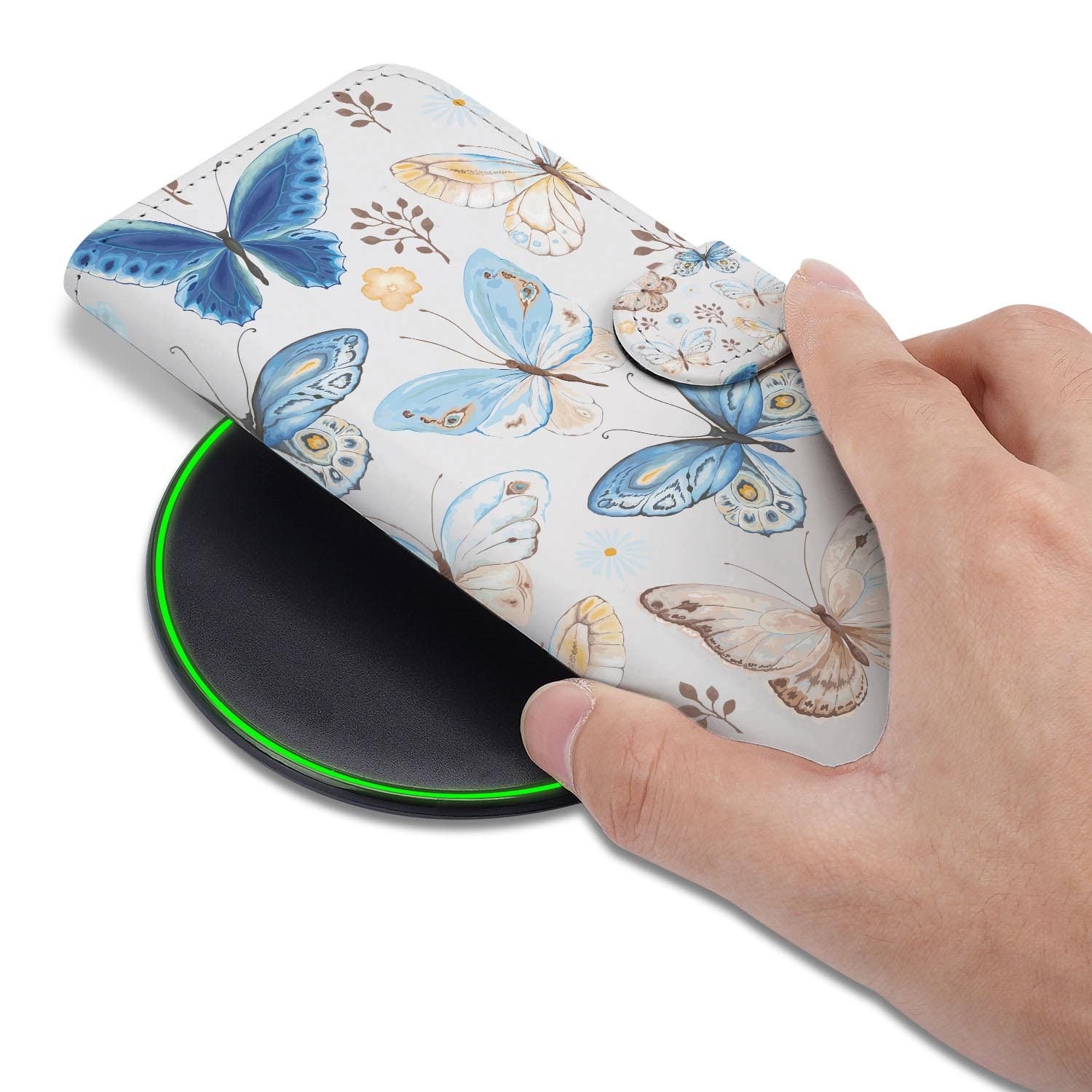 Samsung Galaxy S26 FE hoesje met pasjeshouder en Vlinder ontwerp