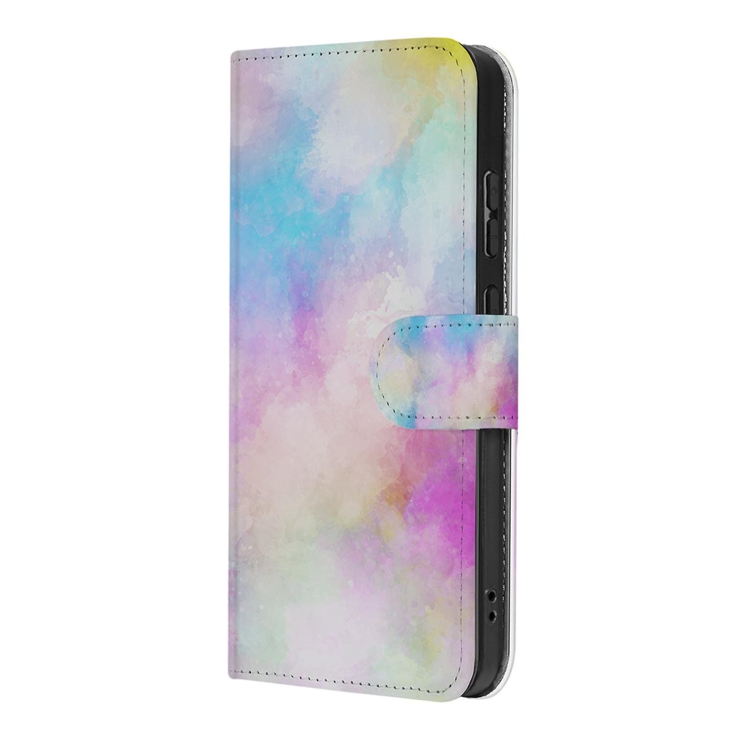 Kunstleren klaphoesje in Watercolor Light stijl voor de Samsung Galaxy S26 FE