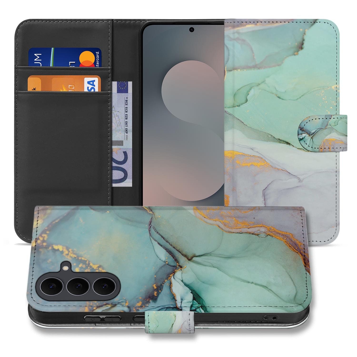 Samsung Galaxy S26 FE bookcase hoesje met Watercolor Mix aquarelprint