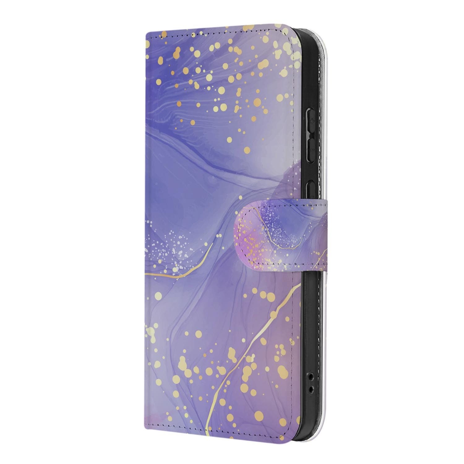 Hoesje met pasjeshouder voor de Samsung Galaxy S26 FE, design Watercolor Paars