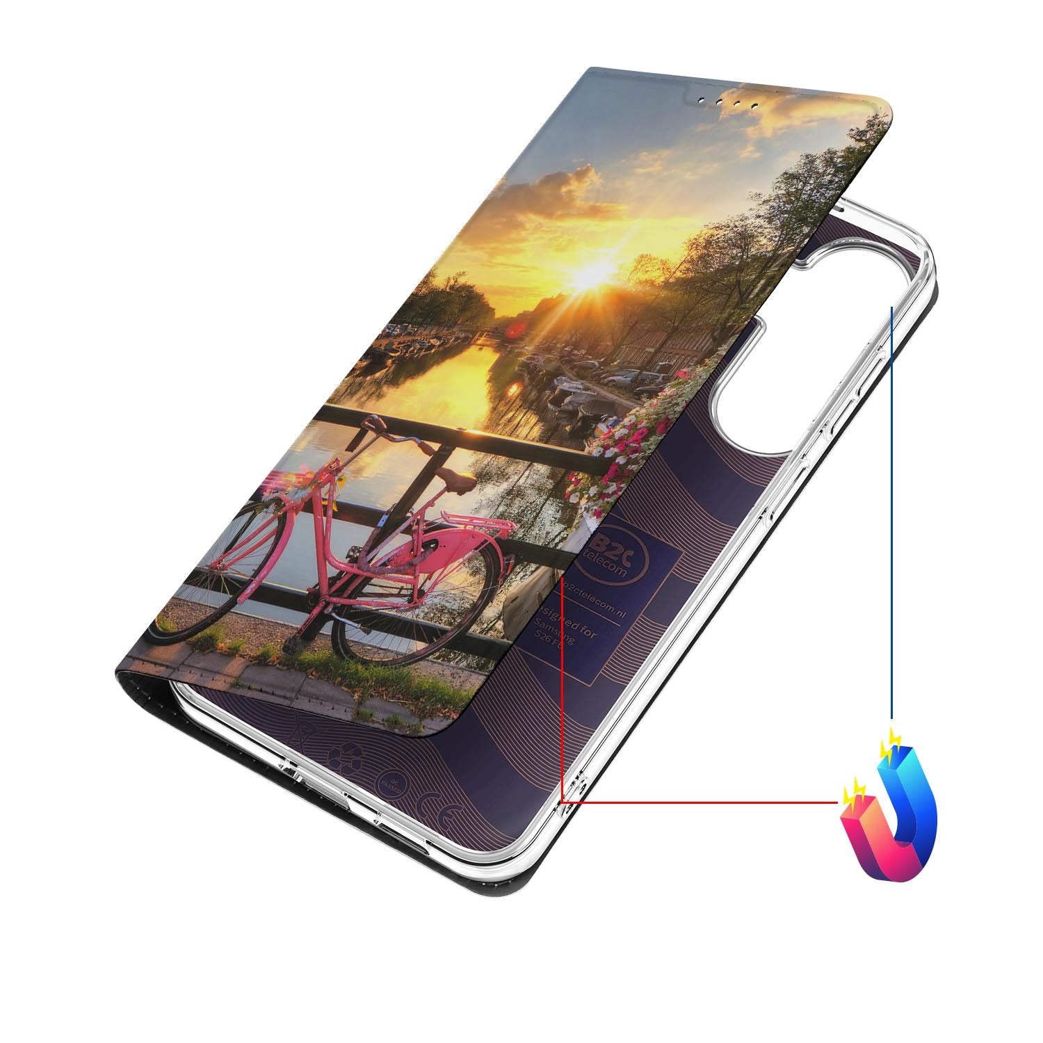 Samsung Galaxy S26 FE hoesje Amsterdamse Grachten met magneetsluiting