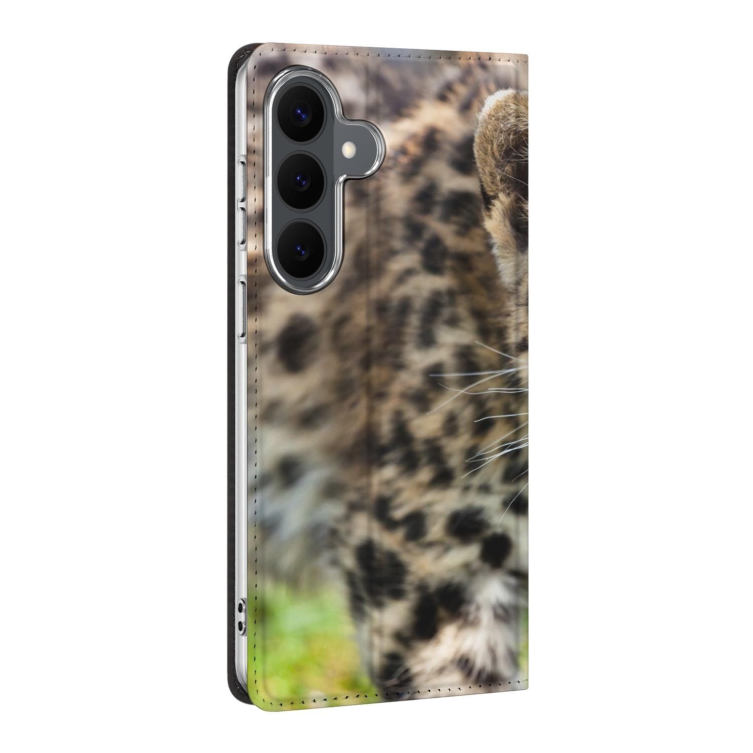 Samsung Galaxy S26 FE standcase Baby Luipaard, bescherming voor- en achterkant