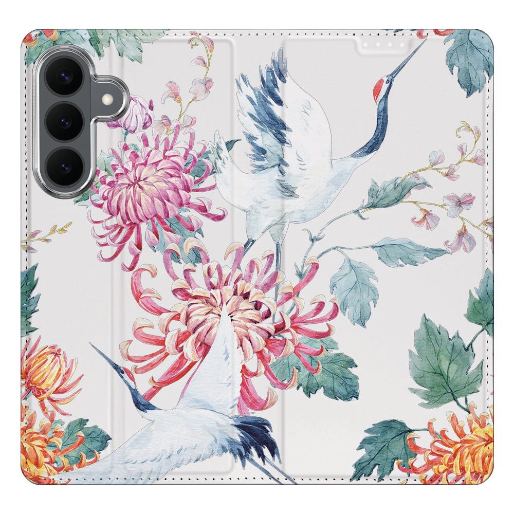 Samsung Galaxy S26 FE boekhoesje Bird Flowers met pasjesvak