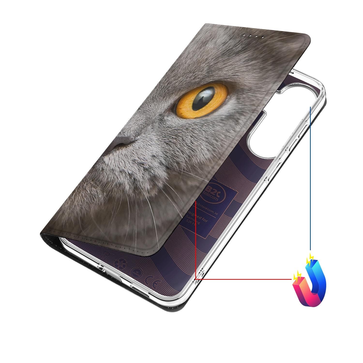 Samsung Galaxy S26 FE hoesje Britse Korthaar met magneetsluiting