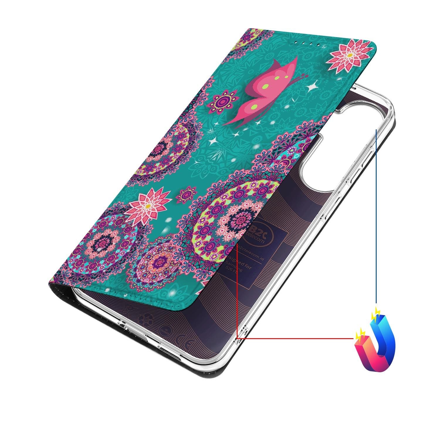 Samsung Galaxy S26 FE hoesje Cirkels en Vlinders met magneetsluiting