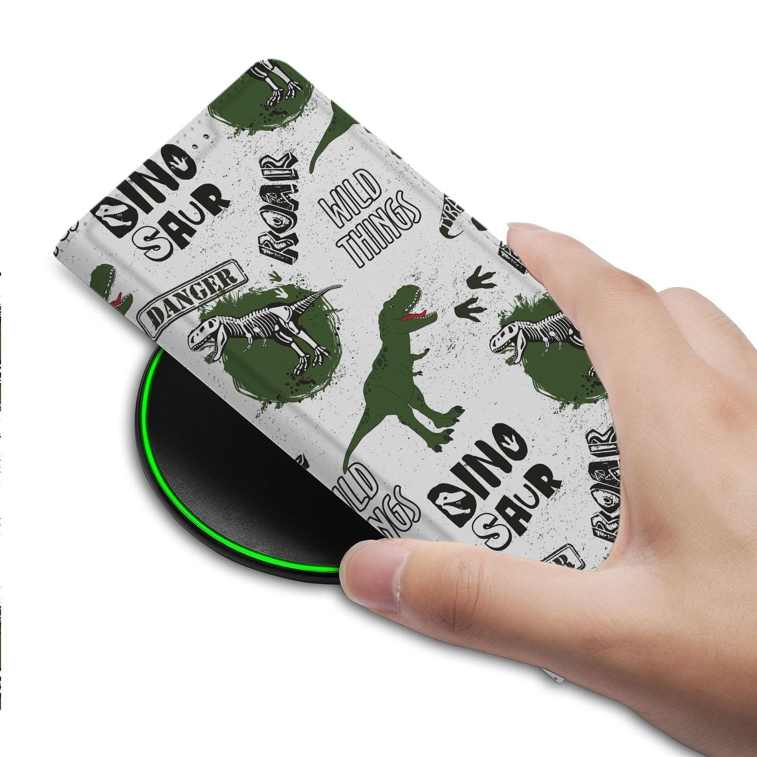 Samsung Galaxy S26 FE bookcase Dinosaurus met kunstleren klep