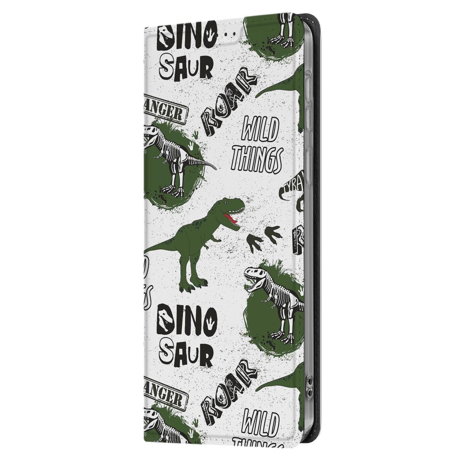 Samsung Galaxy S26 FE standcase Dinosaurus, geschikt voor draadloos laden