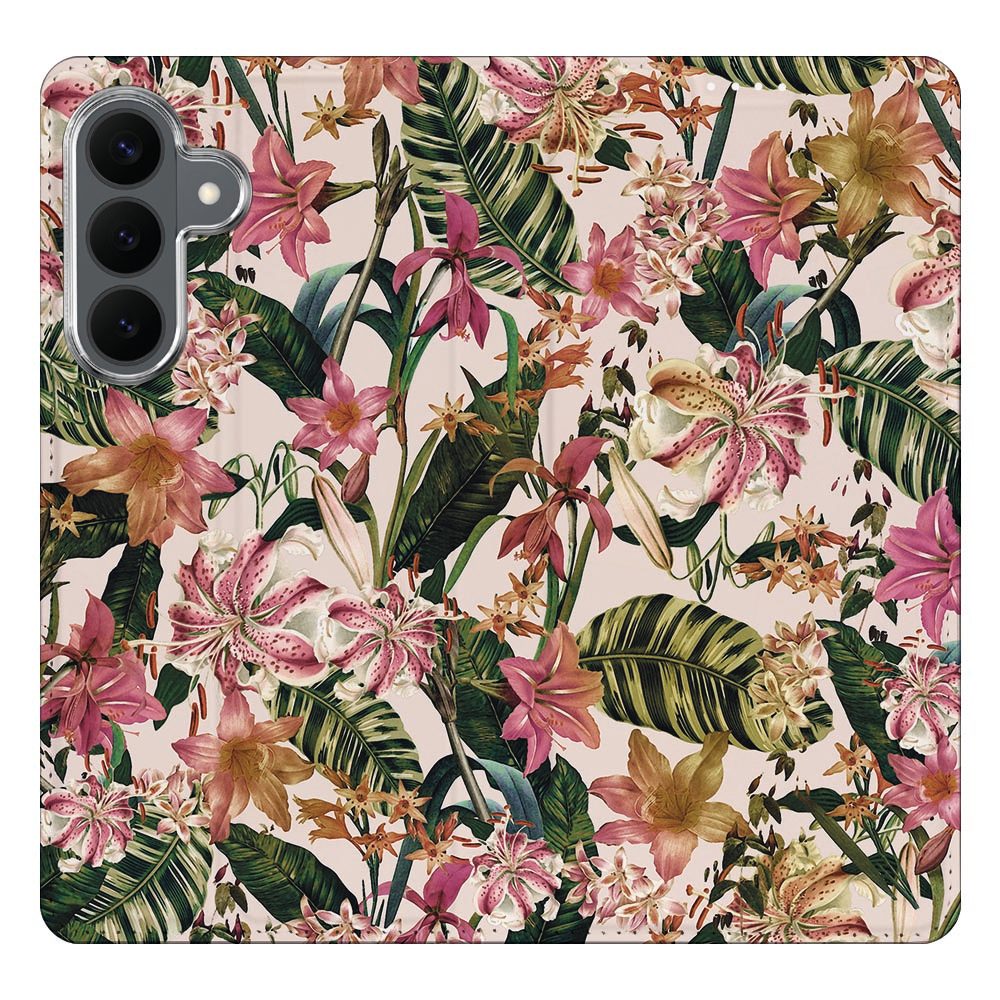 Samsung Galaxy S26 FE boekhoesje Flowers met pasjesvak