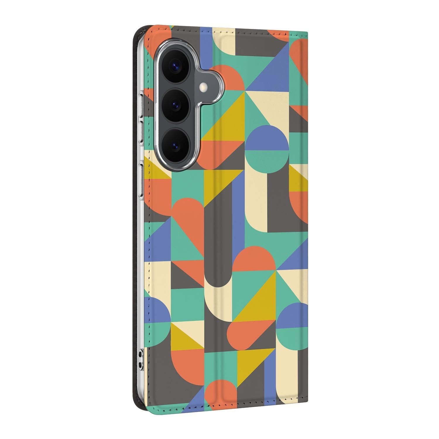 Samsung Galaxy S26 FE standcase Funky Retro, bescherming voor- en achterkant