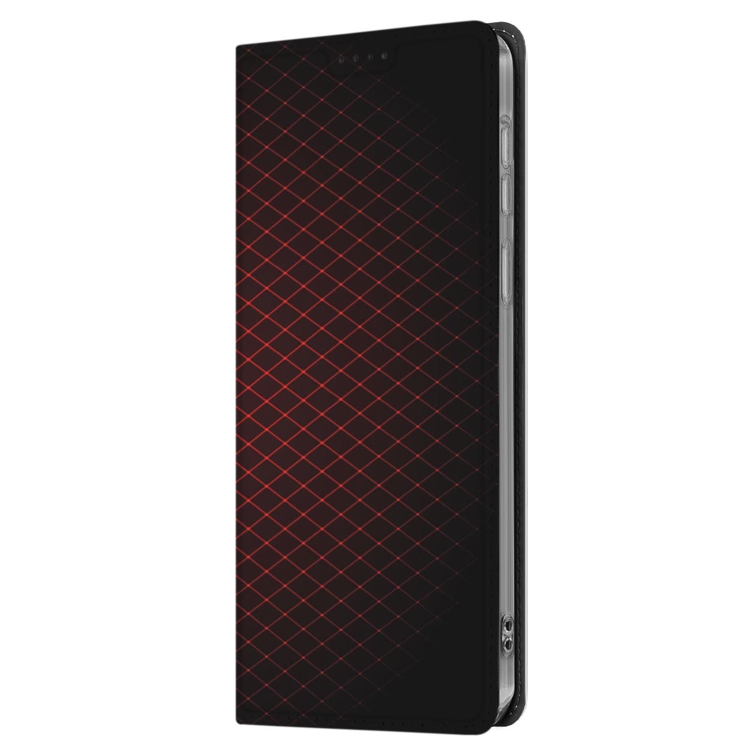 Samsung Galaxy S26 FE standcase Geruit Rood met uitklapbare standaard