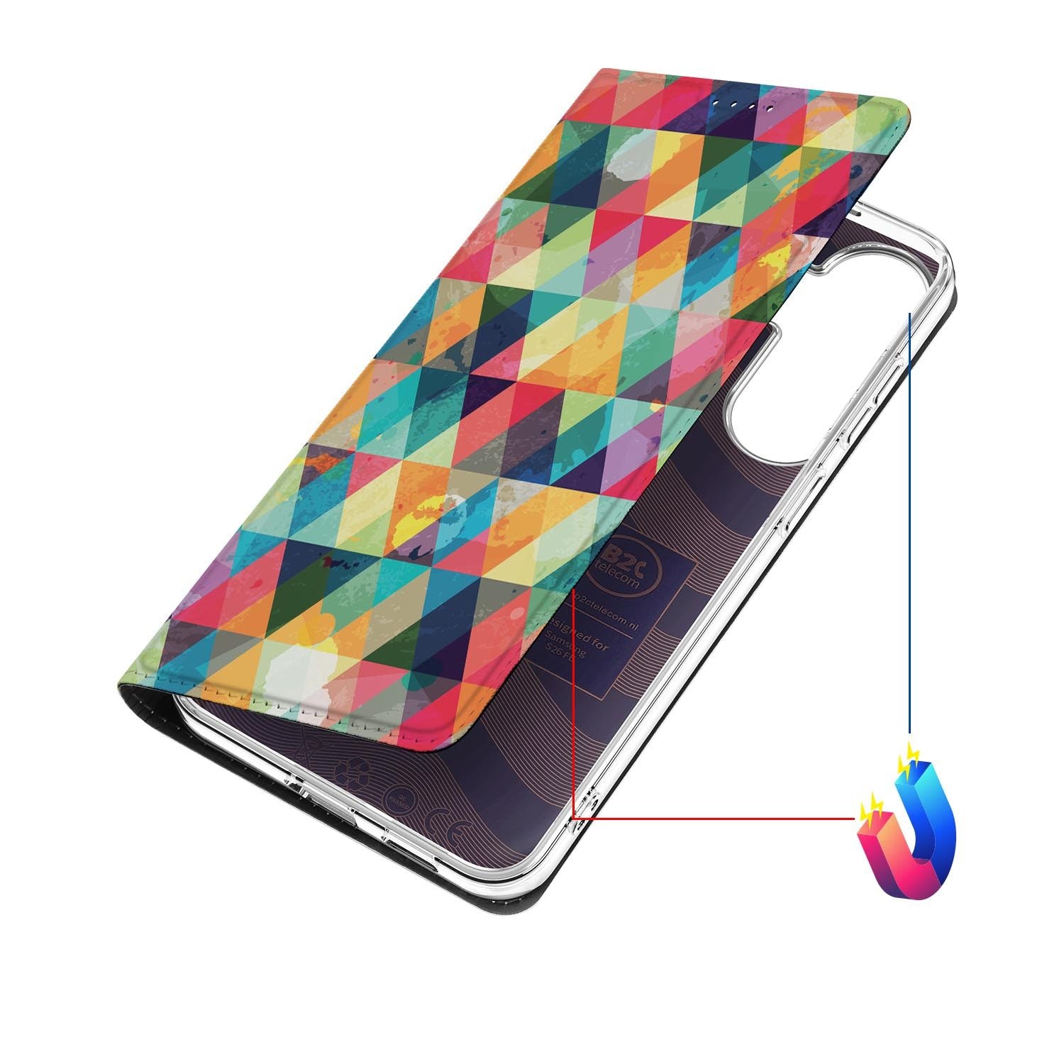 Samsung Galaxy S26 FE hoesje Geruit met magneetsluiting
