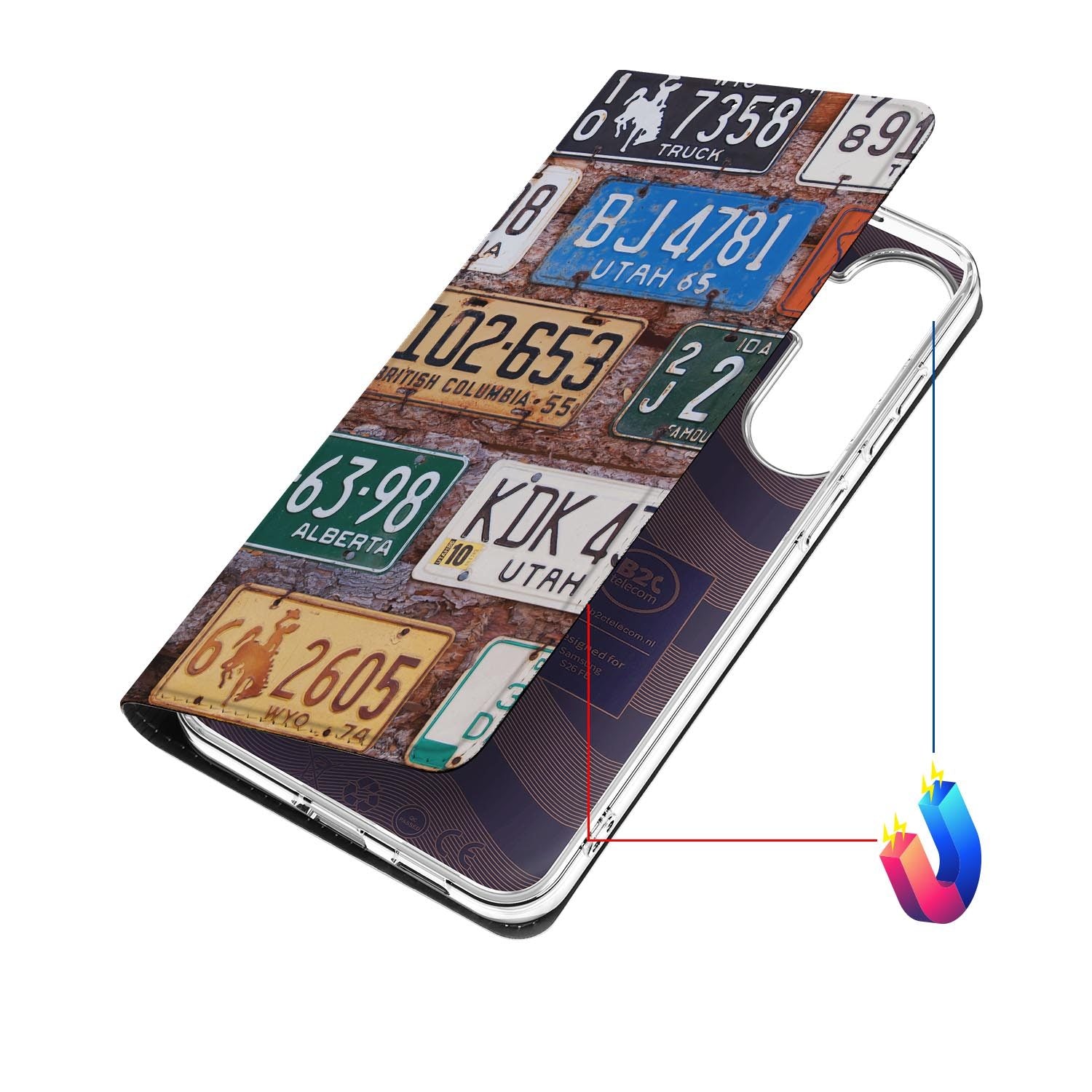 Samsung Galaxy S26 FE hoesje Kentekenplaten met magneetsluiting