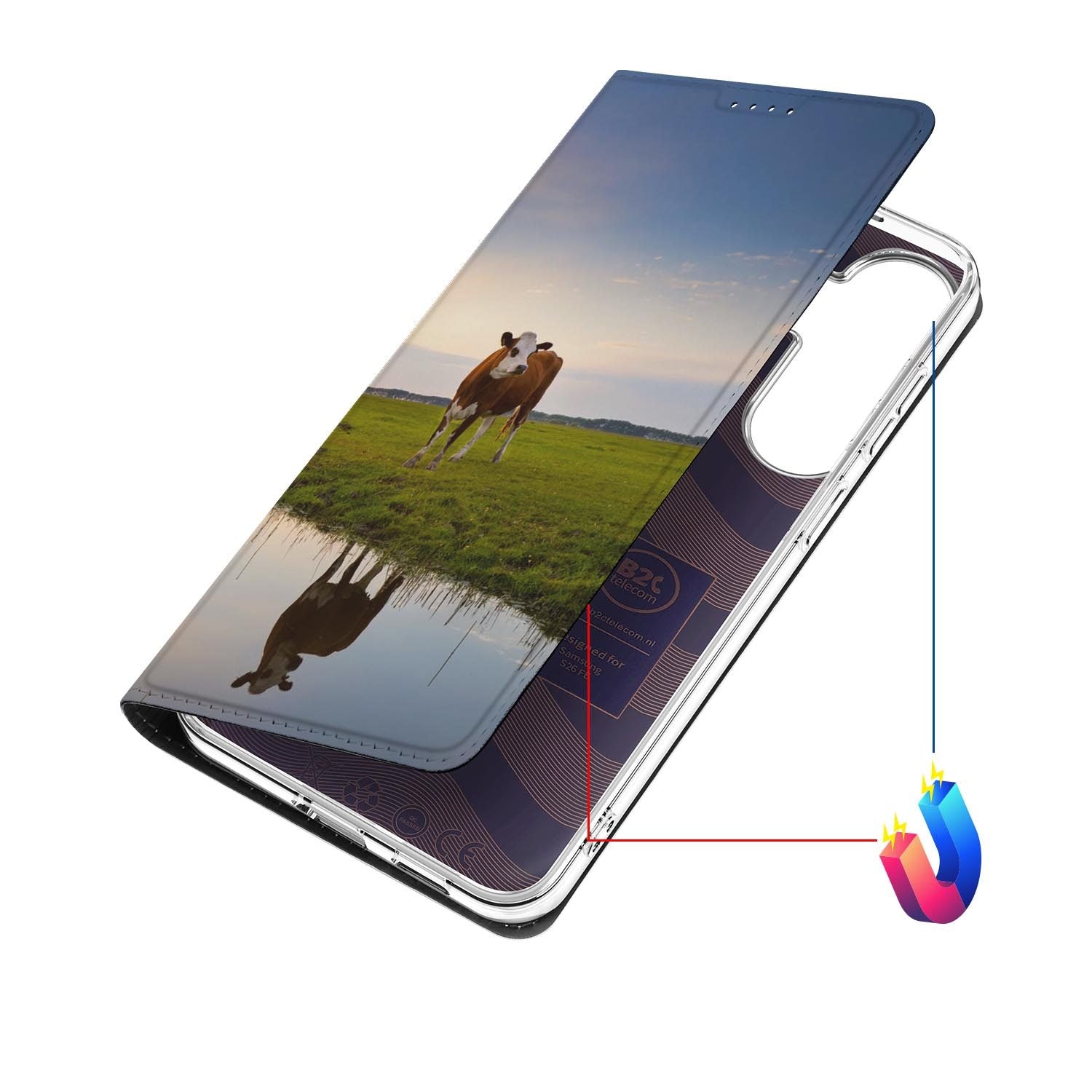 Samsung Galaxy S26 FE hoesje Koe met magneetsluiting