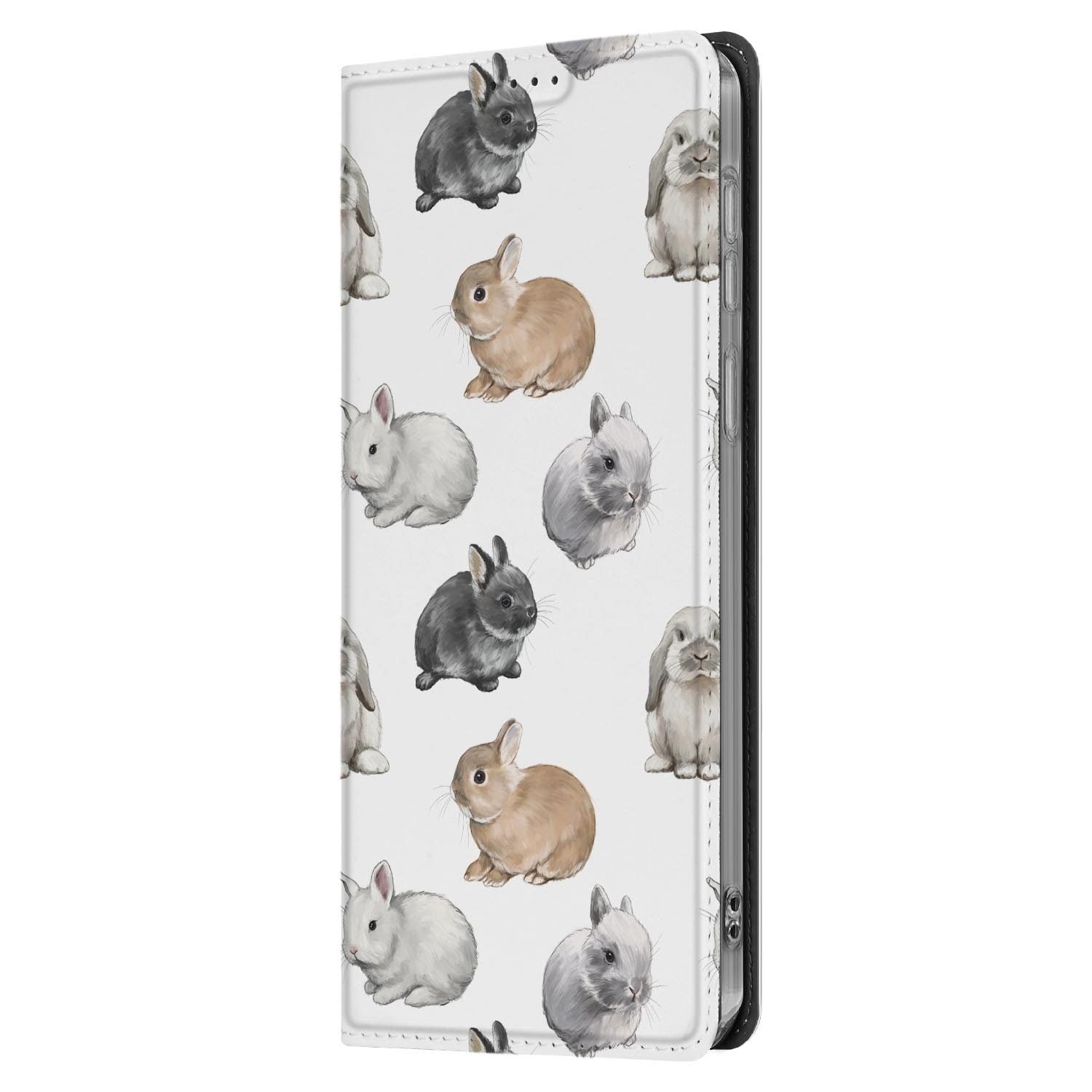 Samsung Galaxy S26 FE standcase Konijntjes, geschikt voor draadloos laden
