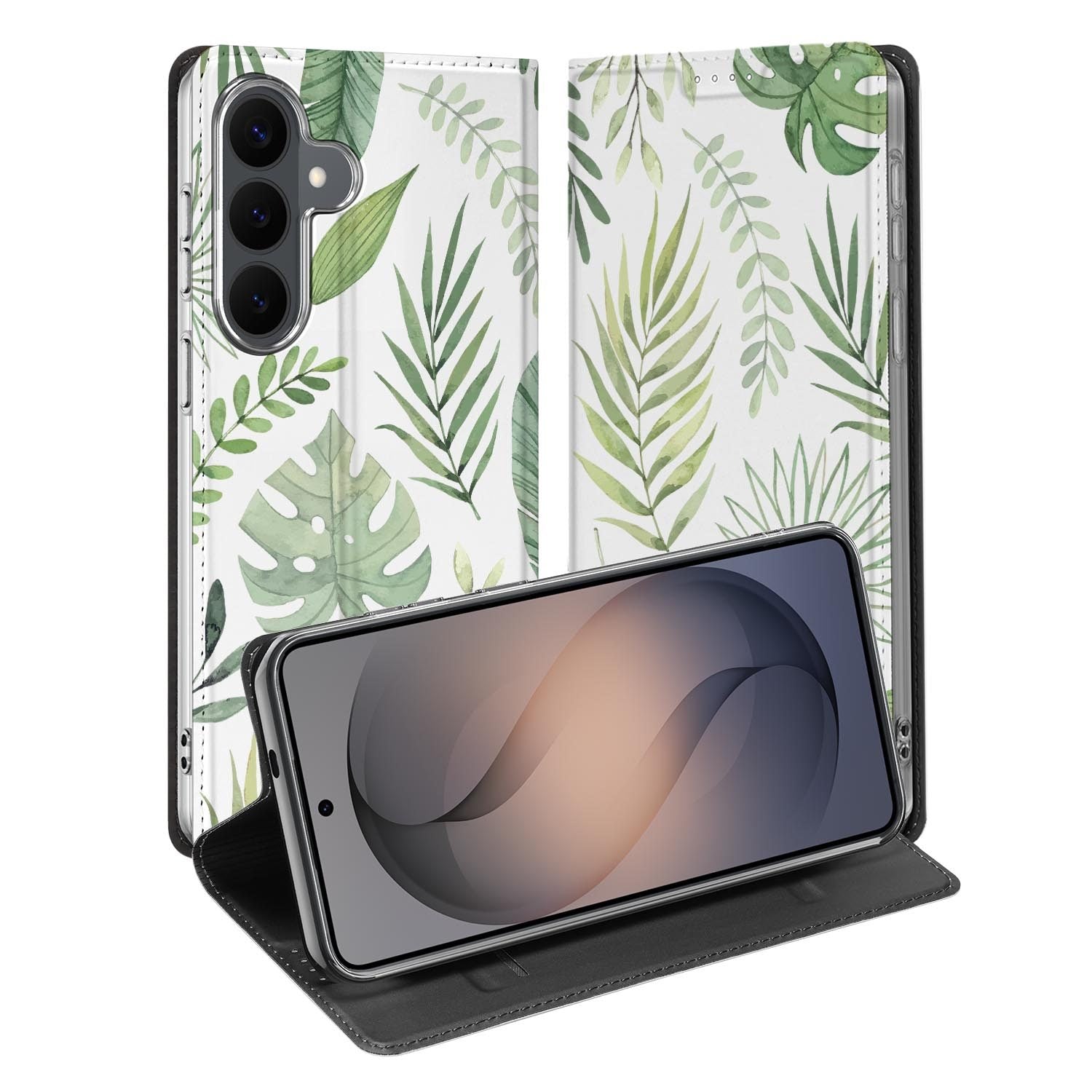 Samsung Galaxy S26 FE standcase met Leaves-print