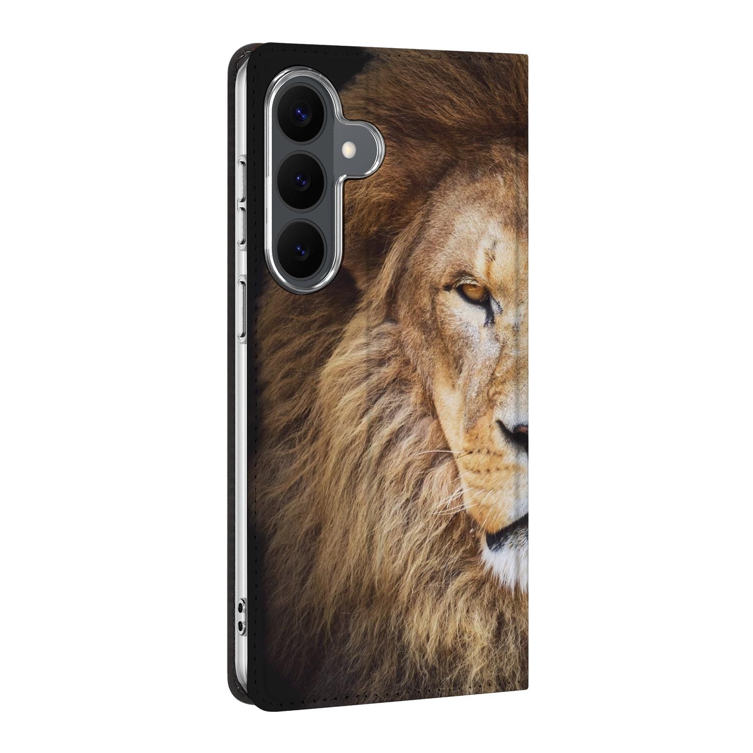 Samsung Galaxy S26 FE standcase Leeuw, bescherming voor- en achterkant