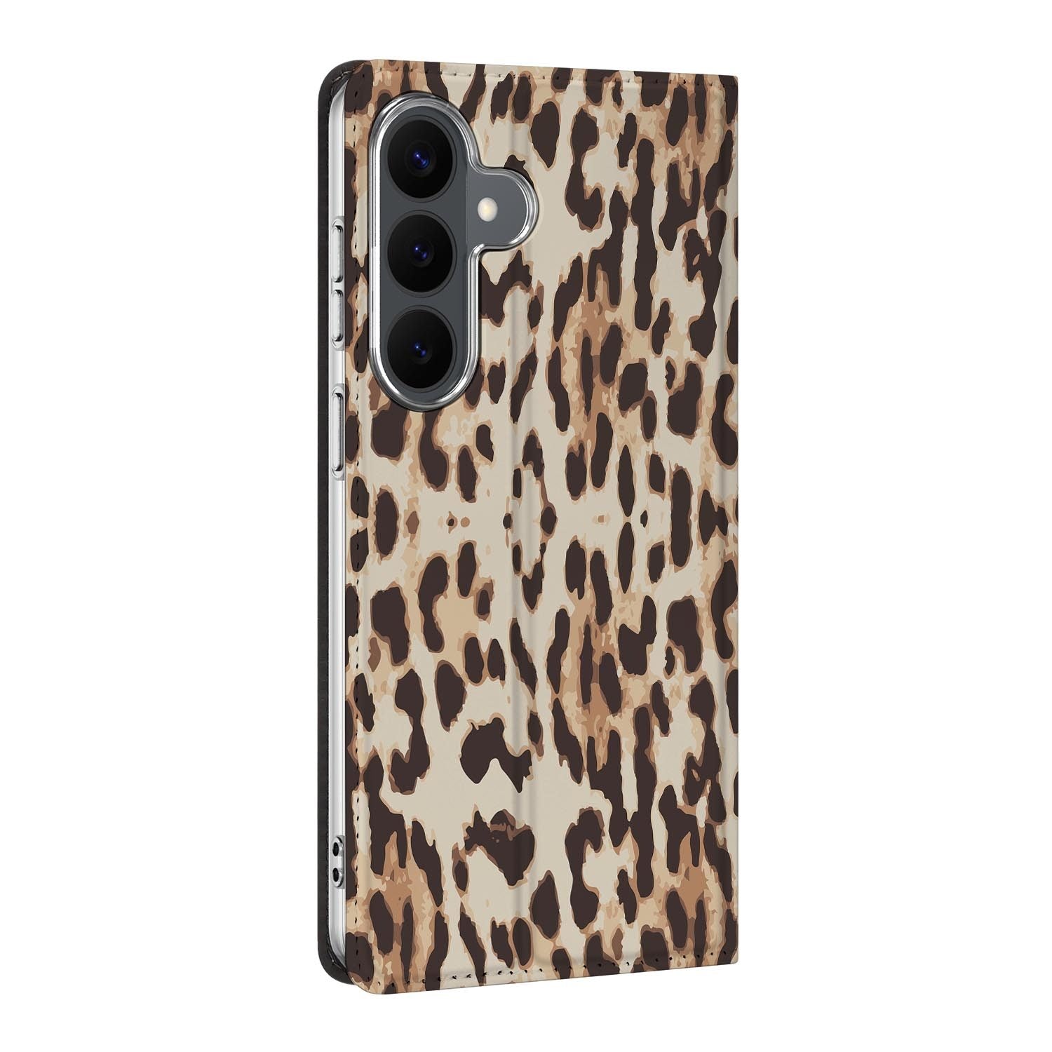 Samsung Galaxy S26 FE standcase Leopard, bescherming voor- en achterkant