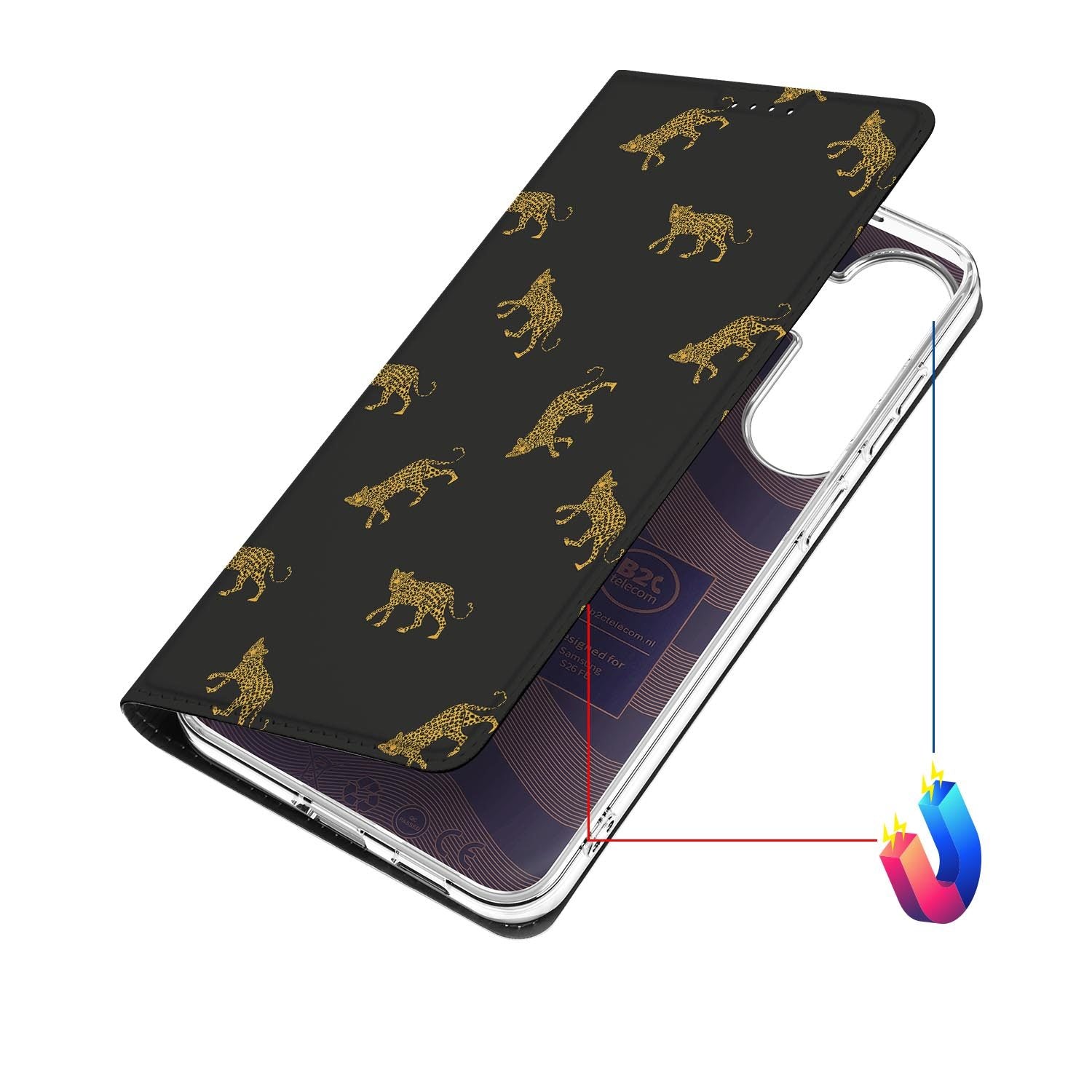 Samsung Galaxy S26 FE hoesje Leopards met magneetsluiting