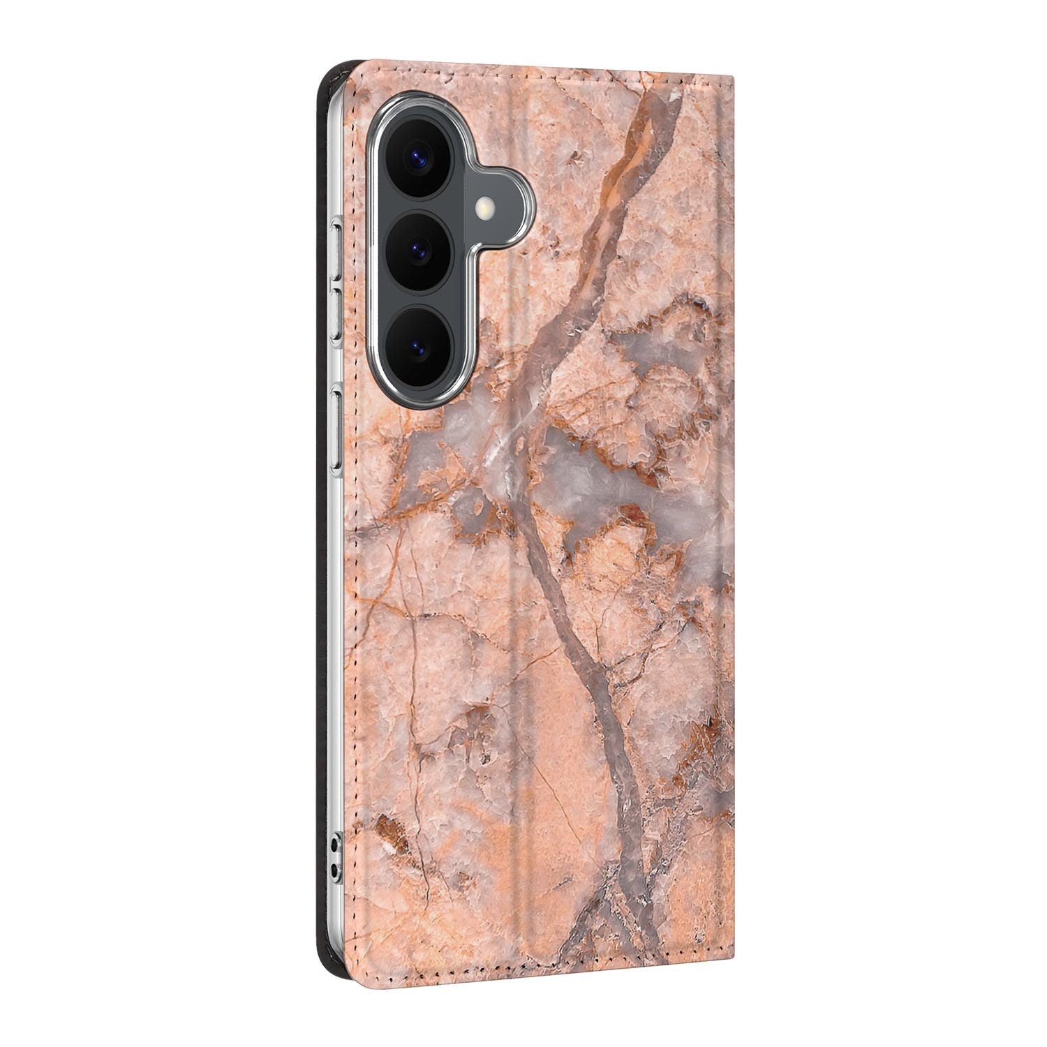Samsung Galaxy S26 FE standcase Marmer Oranje, bescherming voor- en achterkant