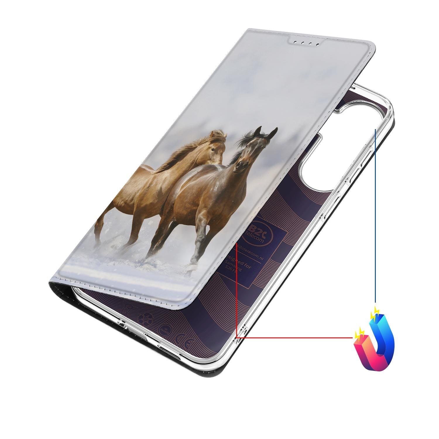 Samsung Galaxy S26 FE hoesje Paarden met magneetsluiting