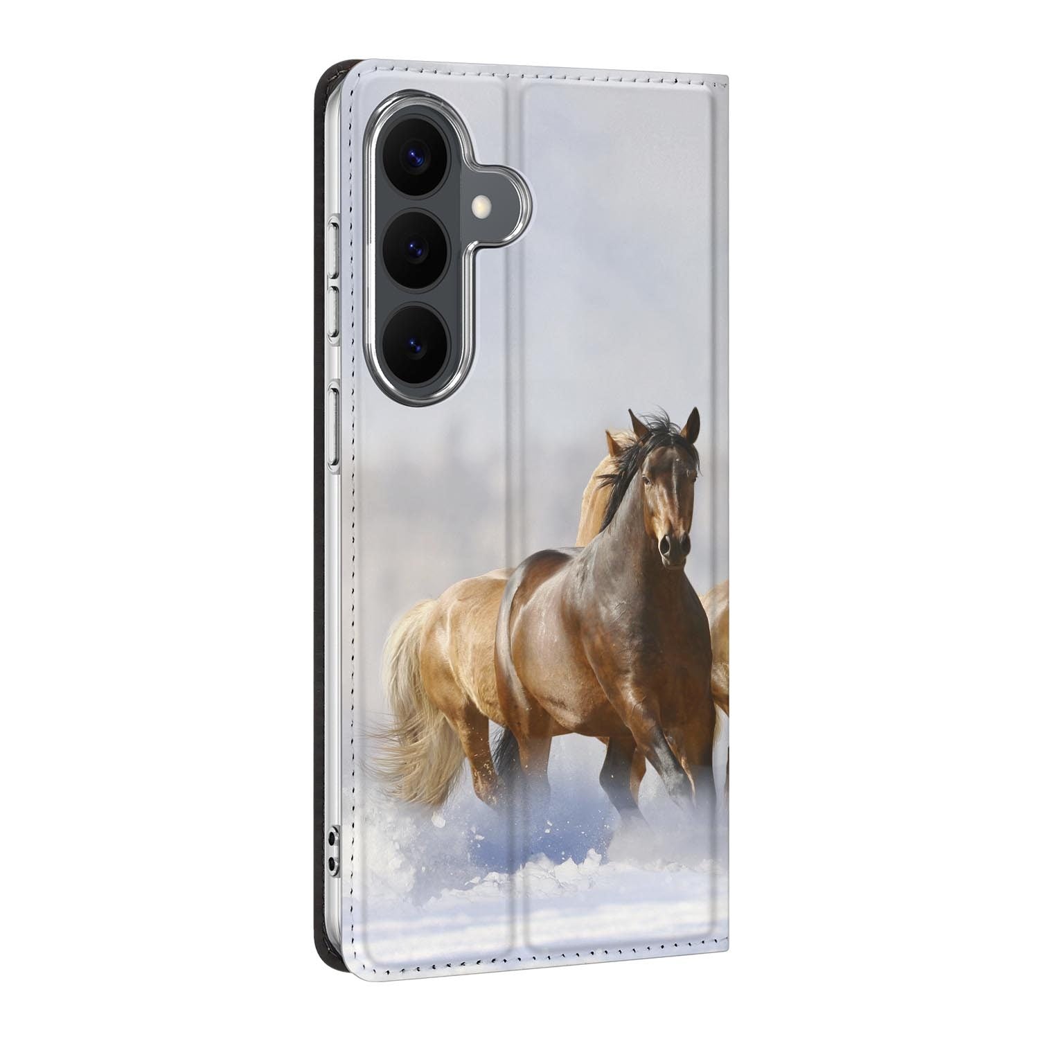 Samsung Galaxy S26 FE standcase Paarden, bescherming voor- en achterkant