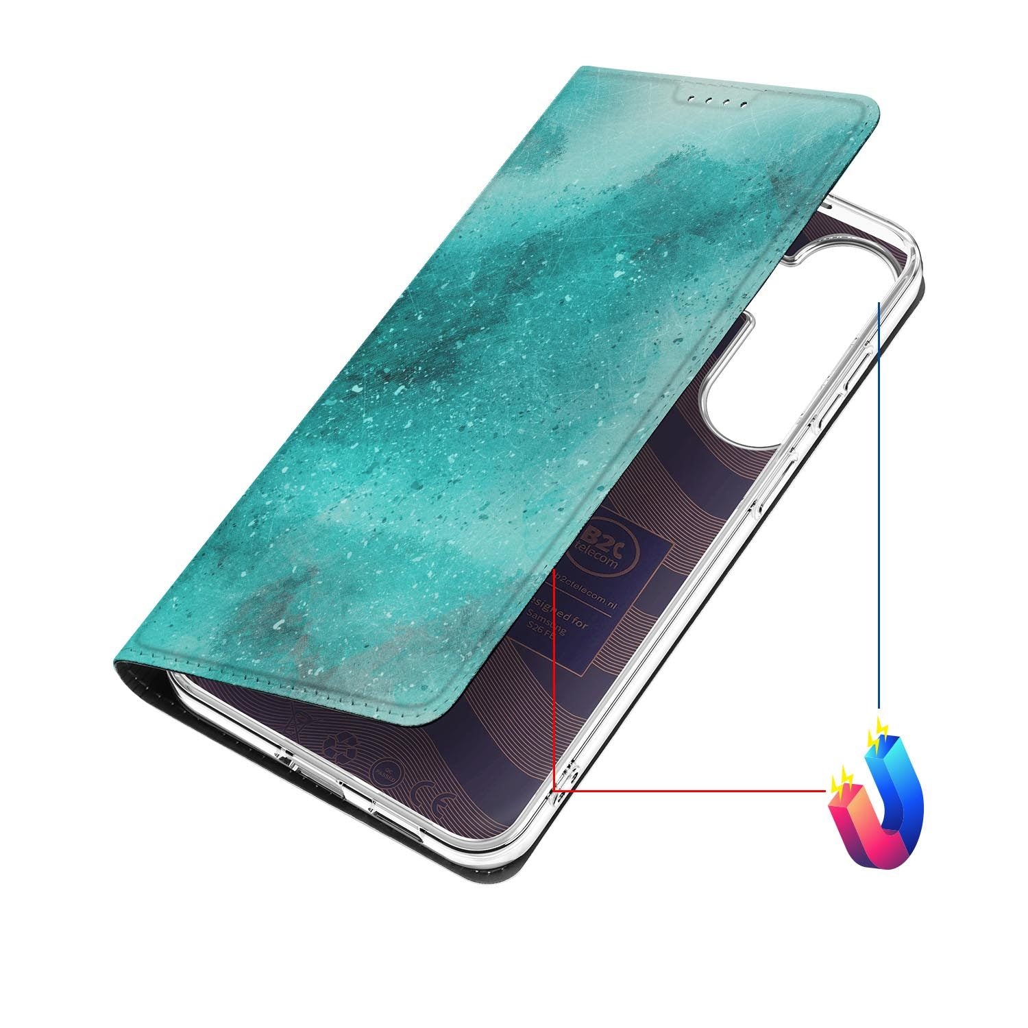 Samsung Galaxy S26 FE hoesje Painting Blue met magneetsluiting