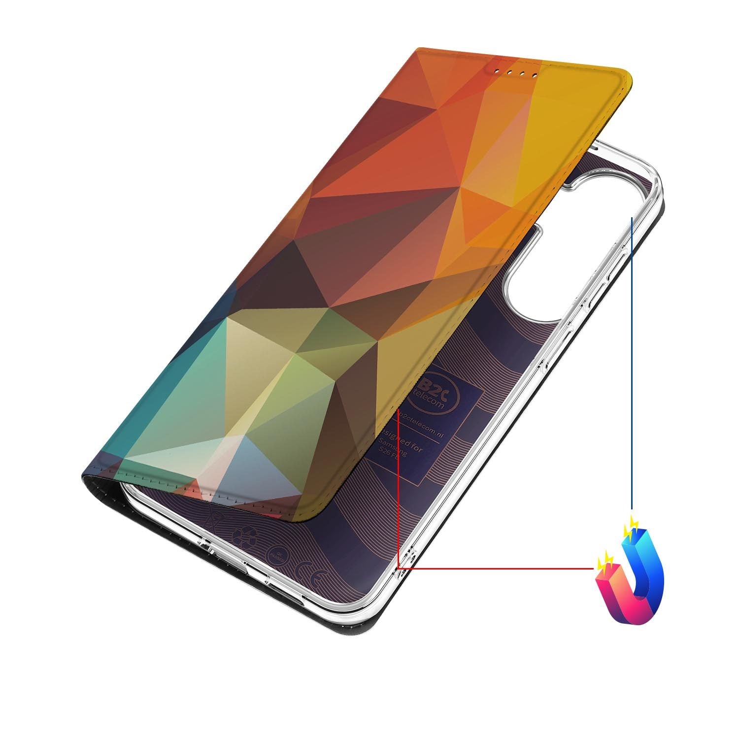 Samsung Galaxy S26 FE hoesje Polygon Color met magneetsluiting