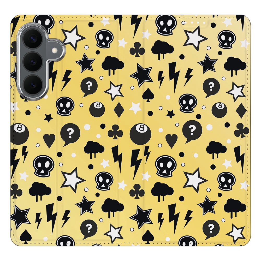 Samsung Galaxy S26 FE boekhoesje Punk Yellow met pasjesvak